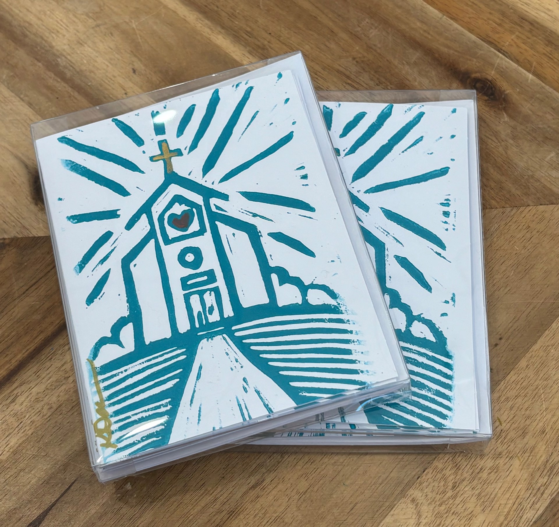 Inspired Church Notecards Blue by Keri Davis