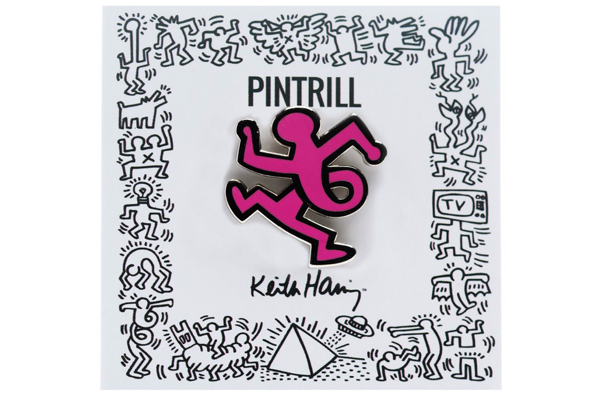 Keith Haring - Twist Man Pin - PInk by Keith Haring