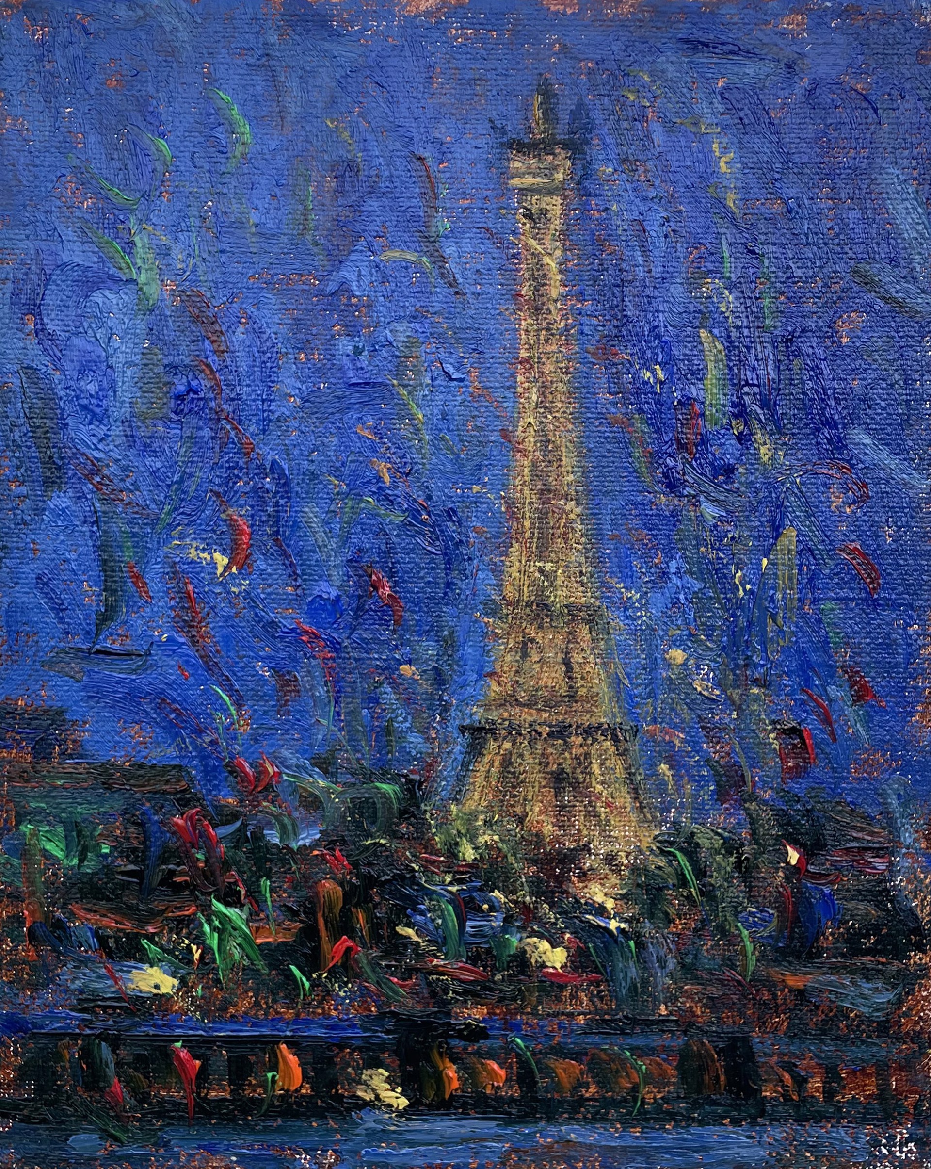 Paris la nuit, Tour Eiffel, study by Samir Sammoun