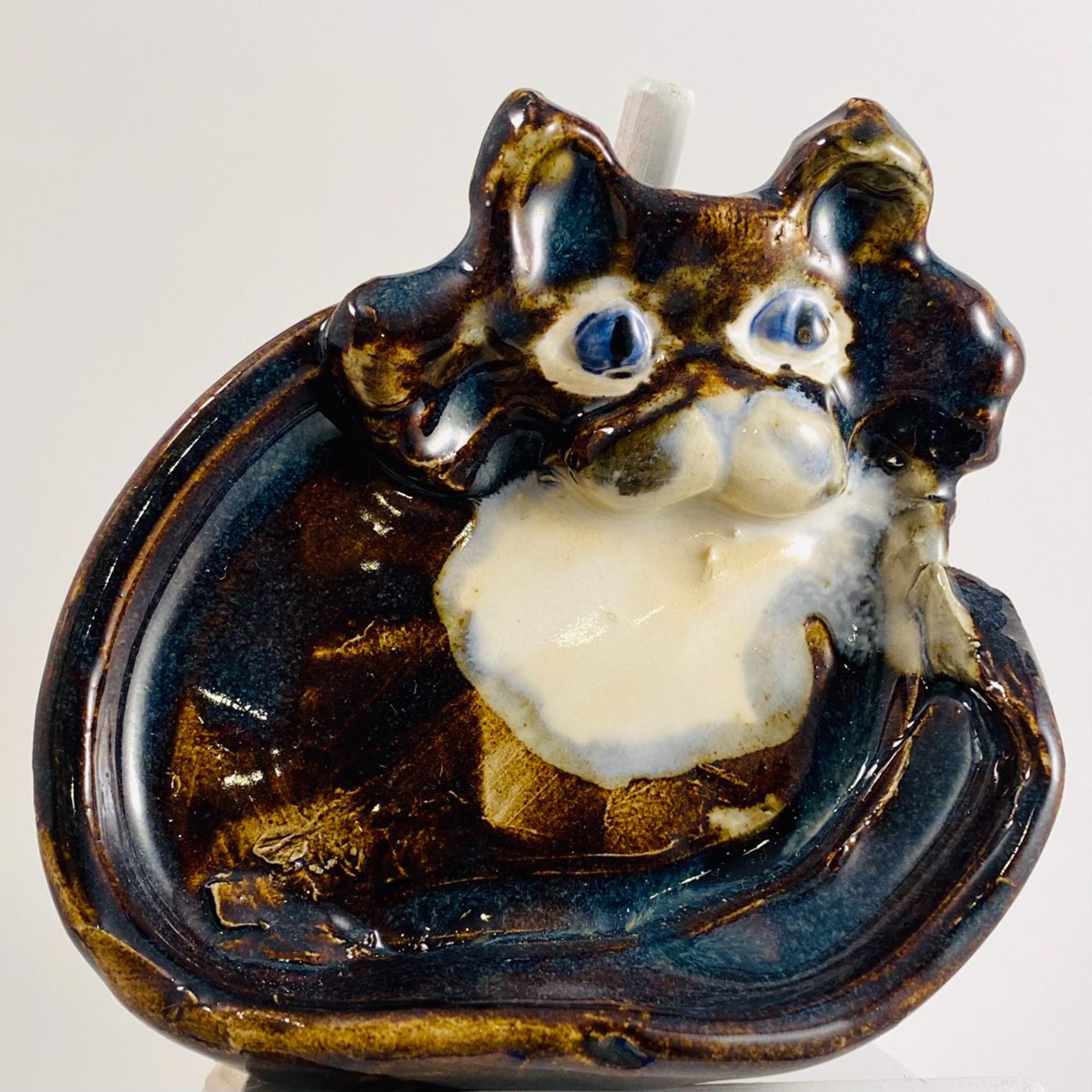 KK21 21 Black Cat Spoon Rest by Kate Krause Dare Sandpiper Gallery