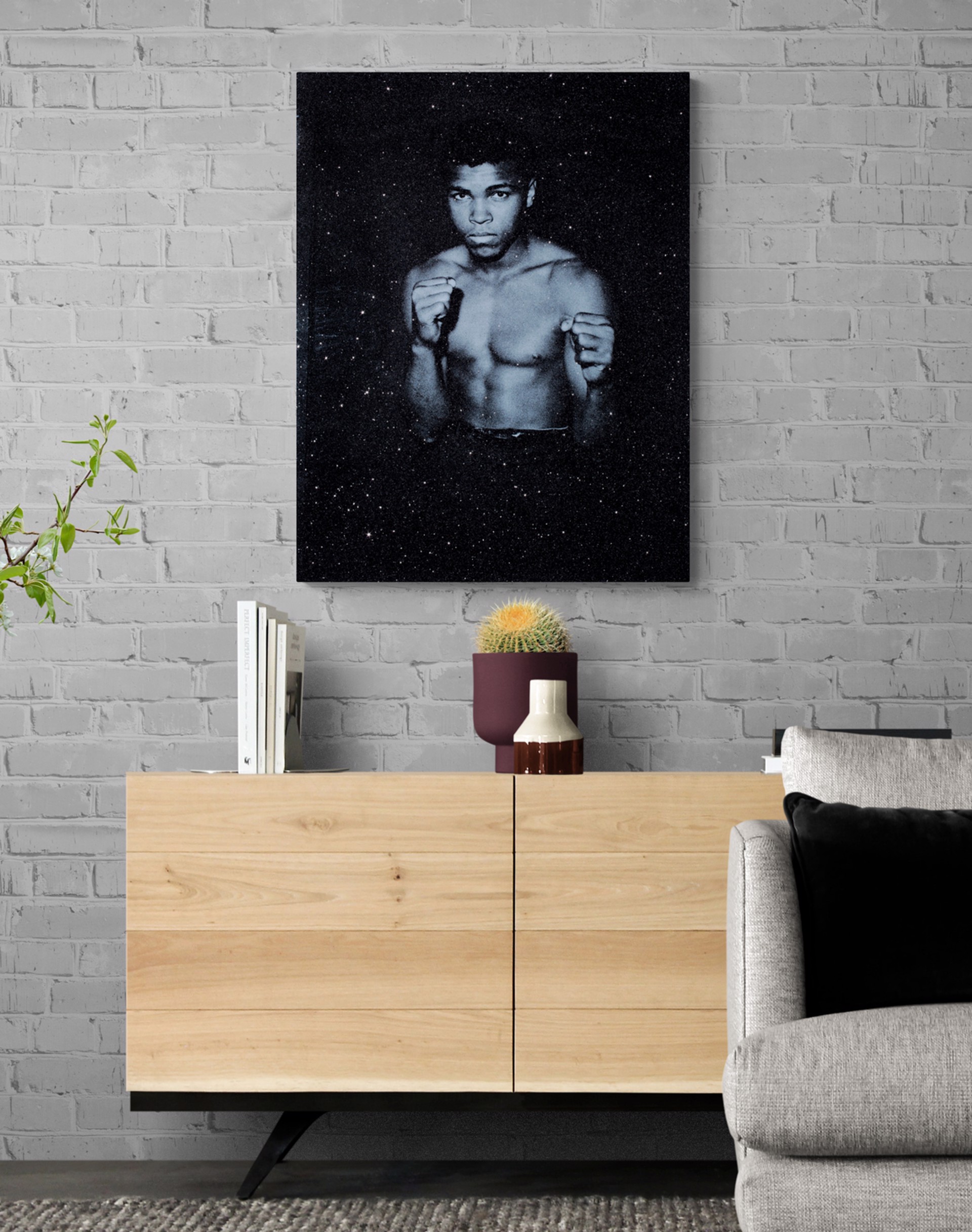 Muhammad Ali Blue Velvet by Russell Young