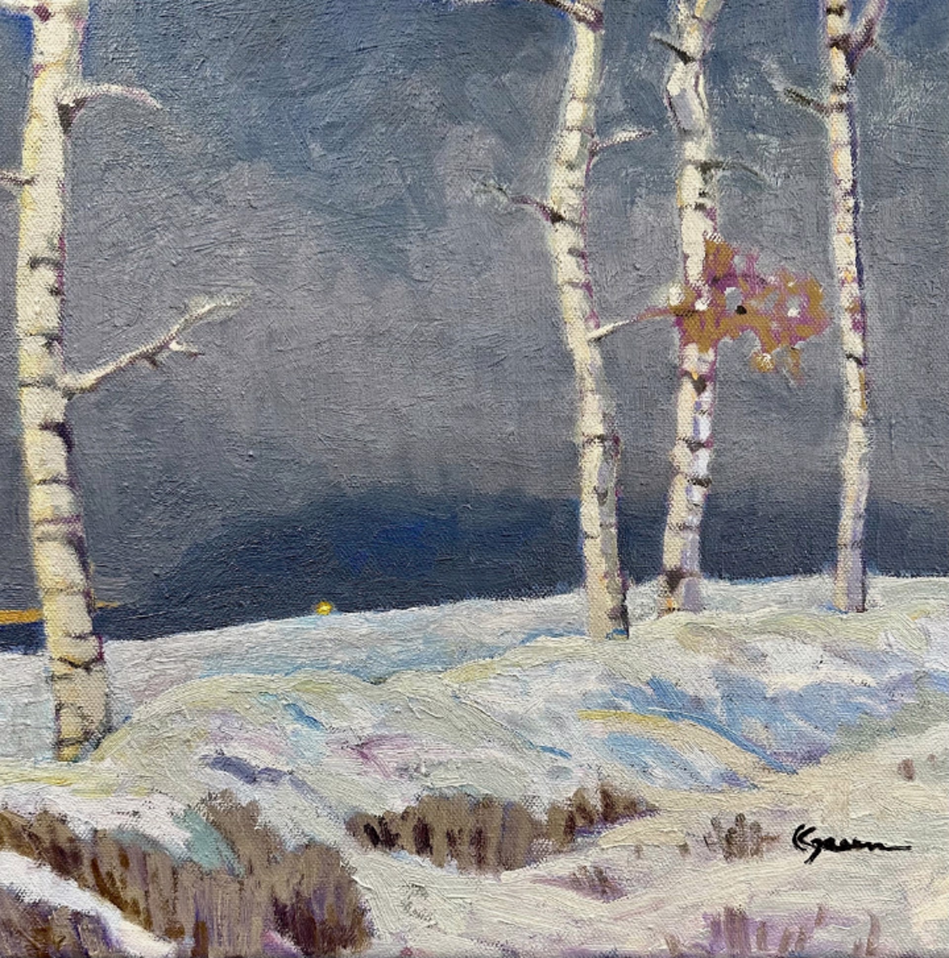 Edge of the Meadow, First Snow by Kenneth Green