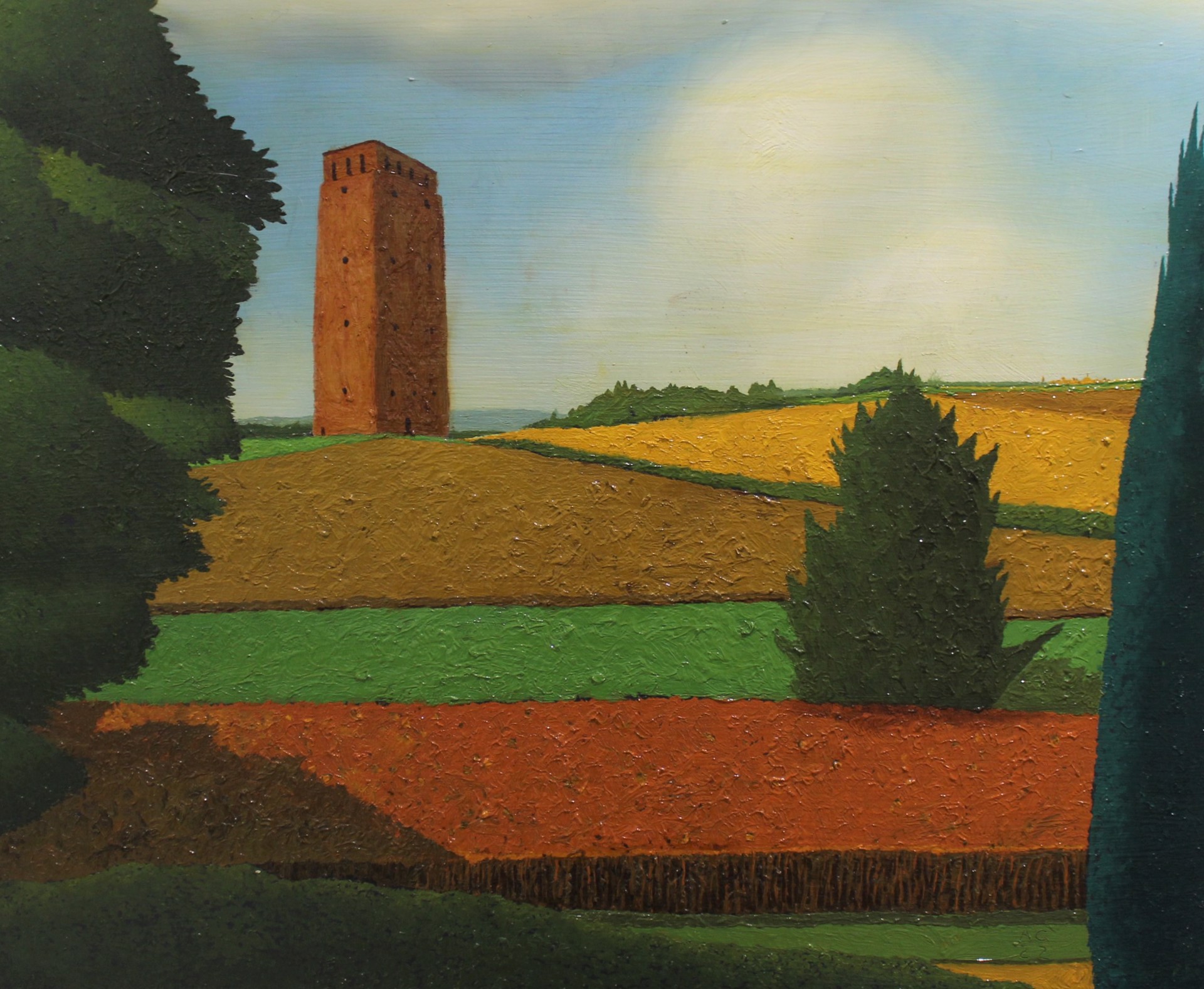 Tower and Field (M316) by Alan Gerson