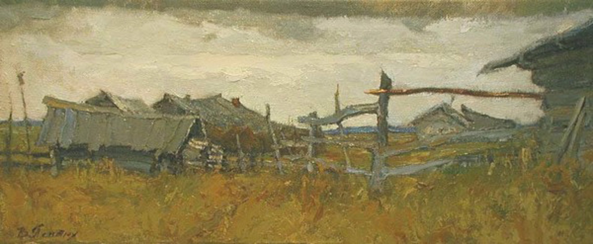 Village Barns by Vladimir Pentjuh