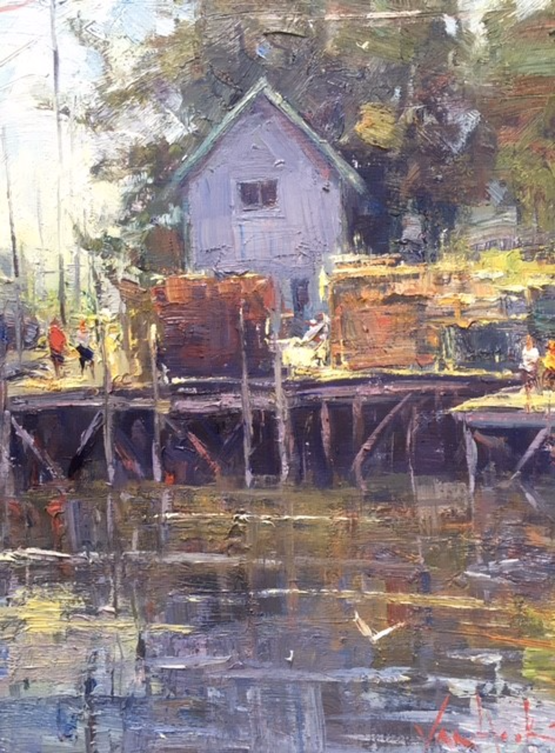At the Wharf by George Van Hook