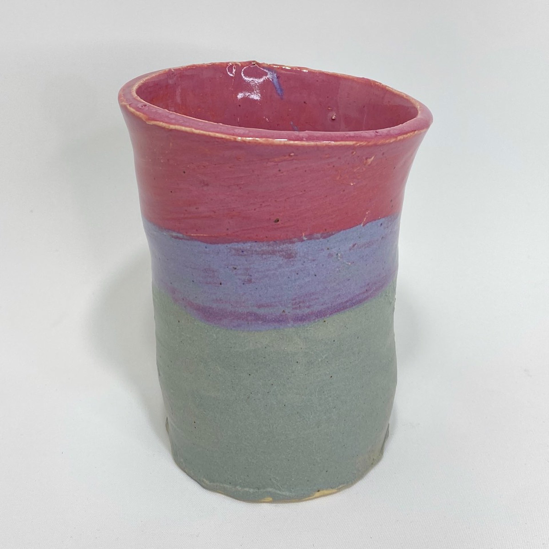 "Pink, Purple, & Gray Vase" by Justin S. by One Step Beyond Group