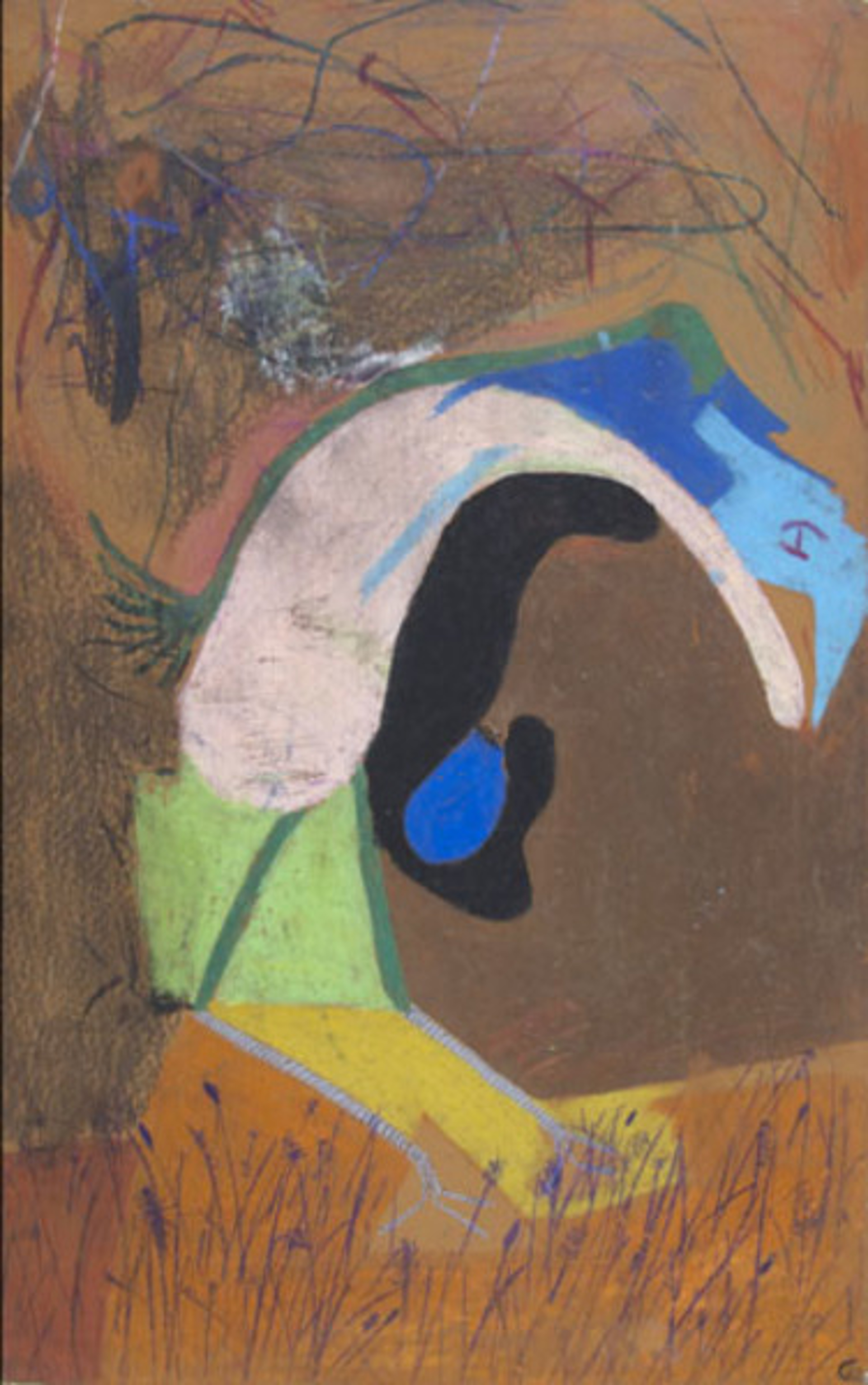The First bird with Egg, Duckling Abstraction by Reginald K. Gee