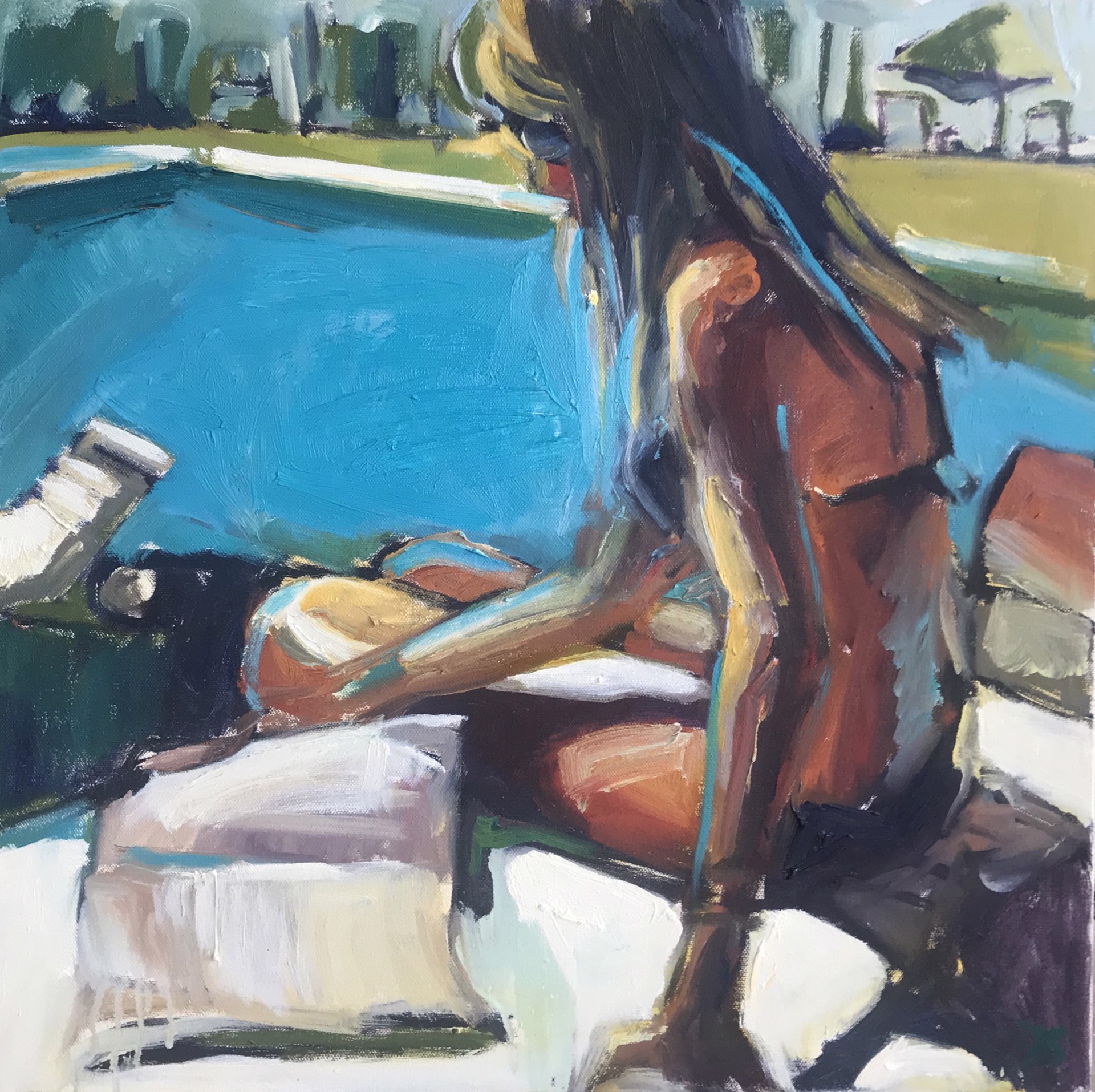 Ursula By the Pool by Daniela Schweitzer