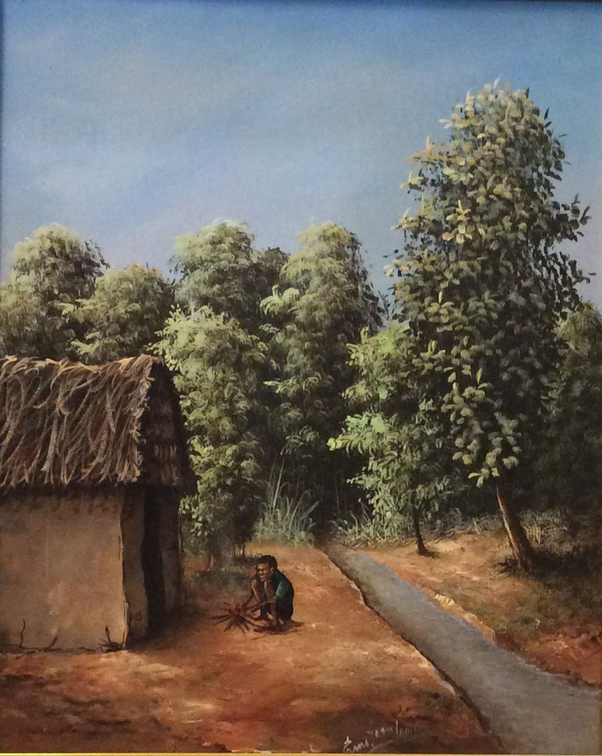 The Hut #1-2-95MFN by Ernst Jean Louis (Haitian, b. 1949)