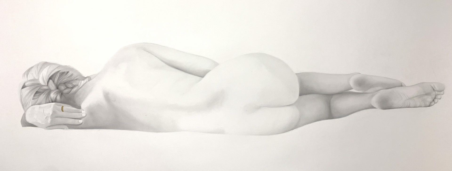 Reclining nude by Franklin Delgado