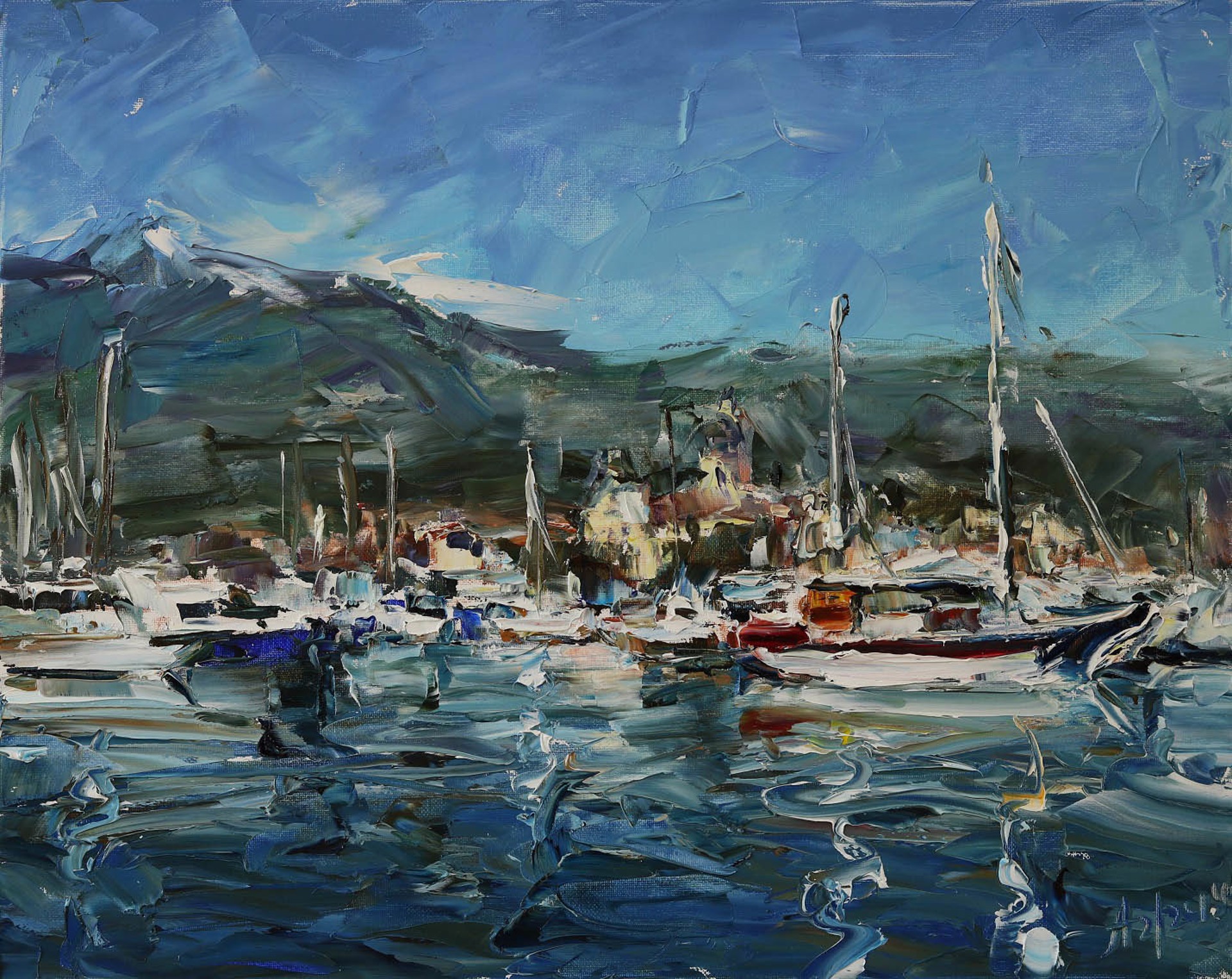Busy Harbor by Lyudmila AGRICH