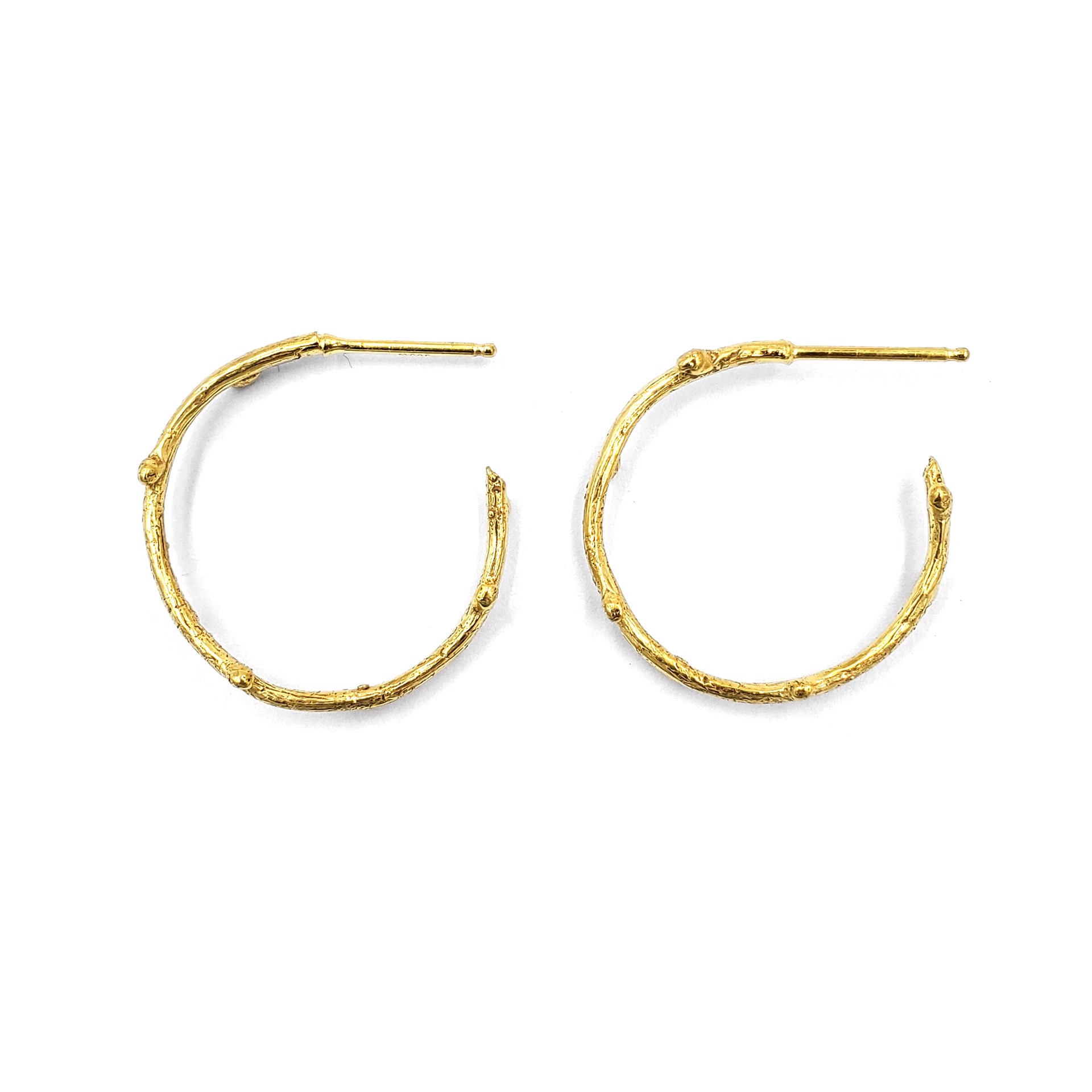 Small Twig Hoops (Gold) by Anna Johnson
