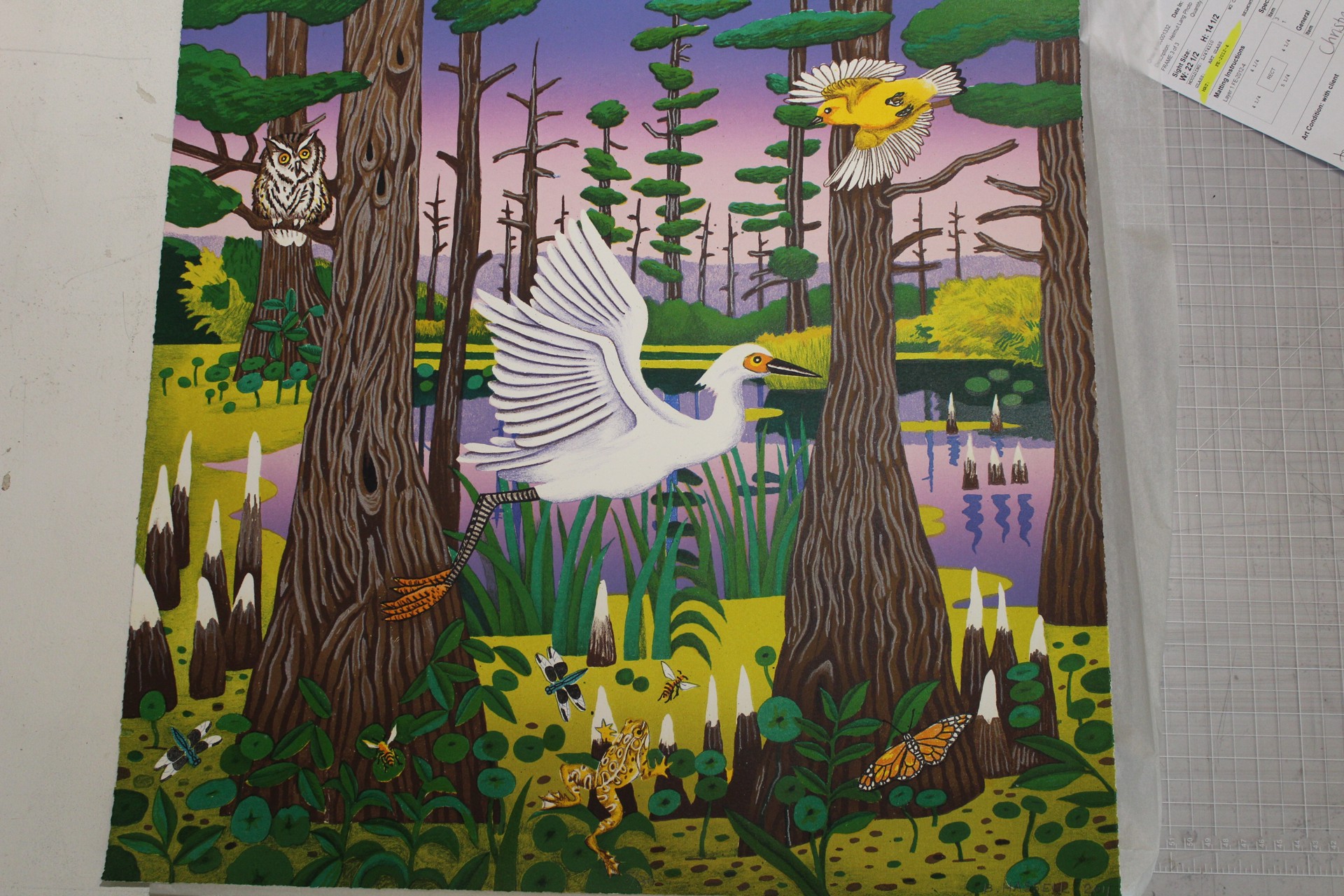 Egret, Grassy Lake by Billy Hassell