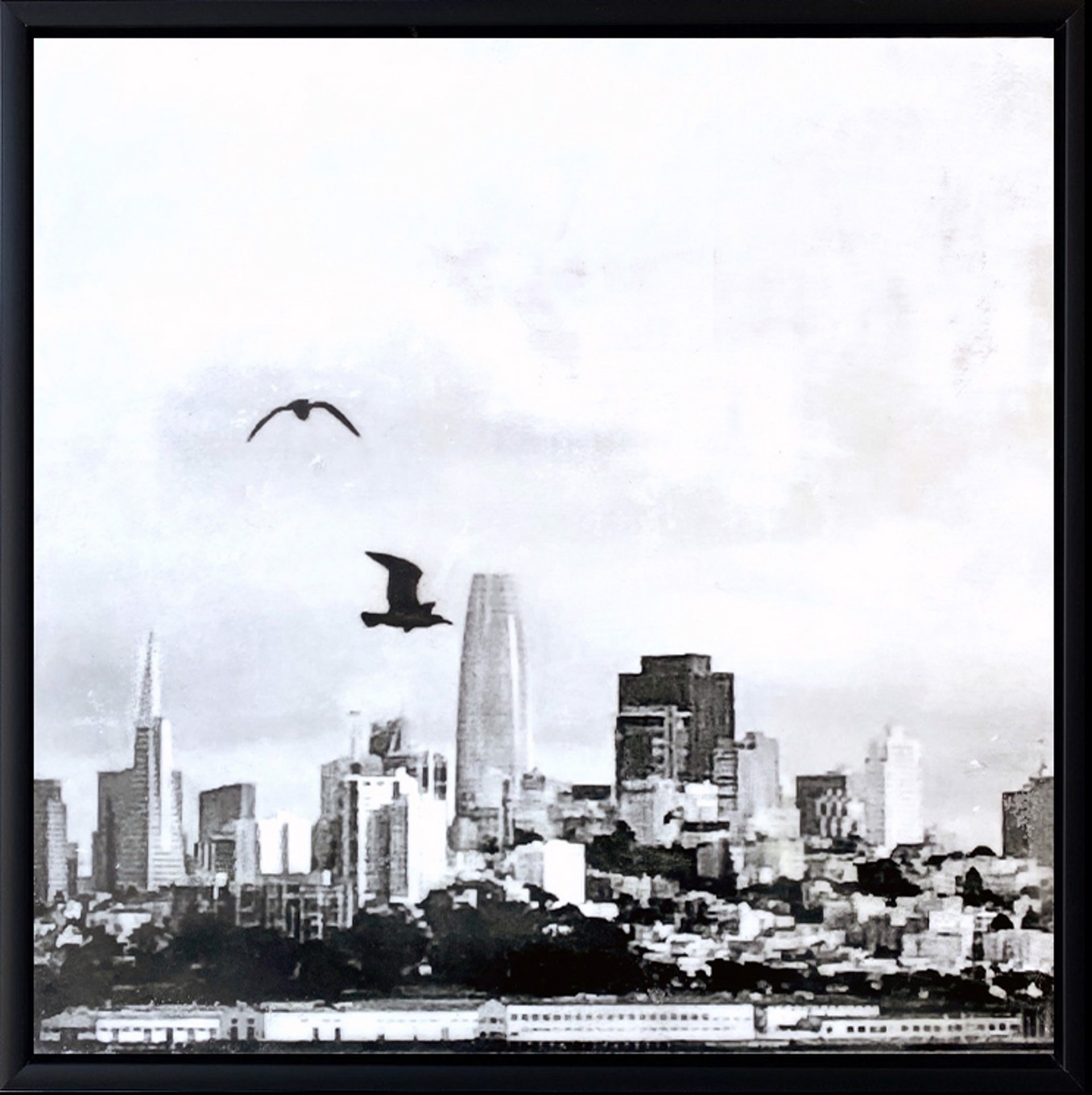 SF Waterfront with Two Birds by Suzie Buchholz