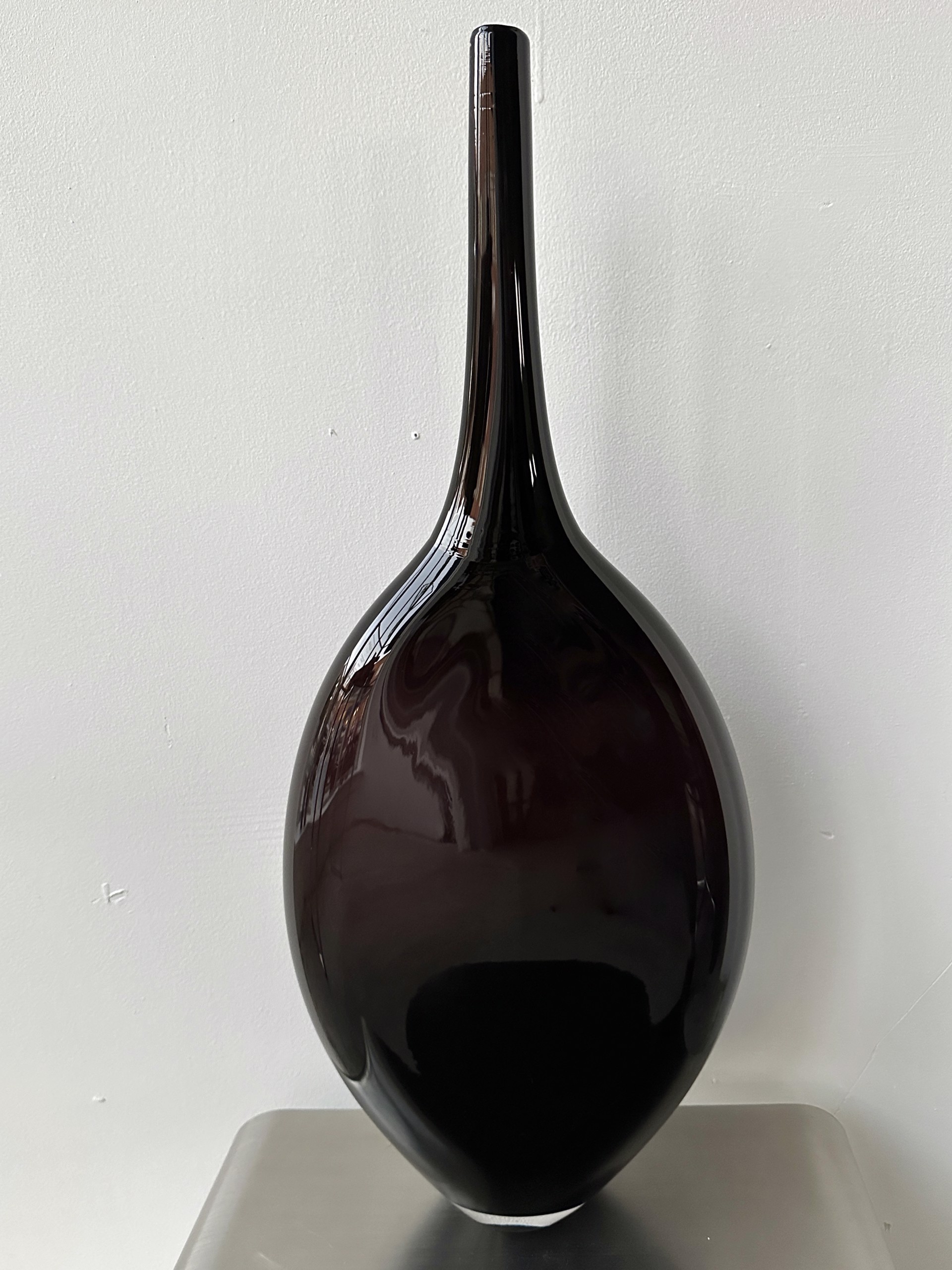Aubergine Large Tall Lecca Lecca Bottle by John Geci