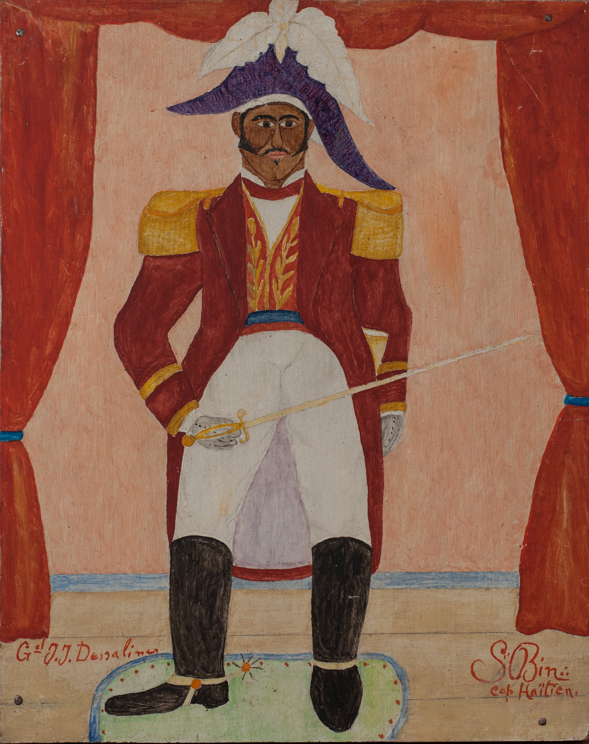 Portrait of Jean-Jacques Dessalines #10-3-96GSN by Seneque Obin (Cap-Haitian, 1893-1977)