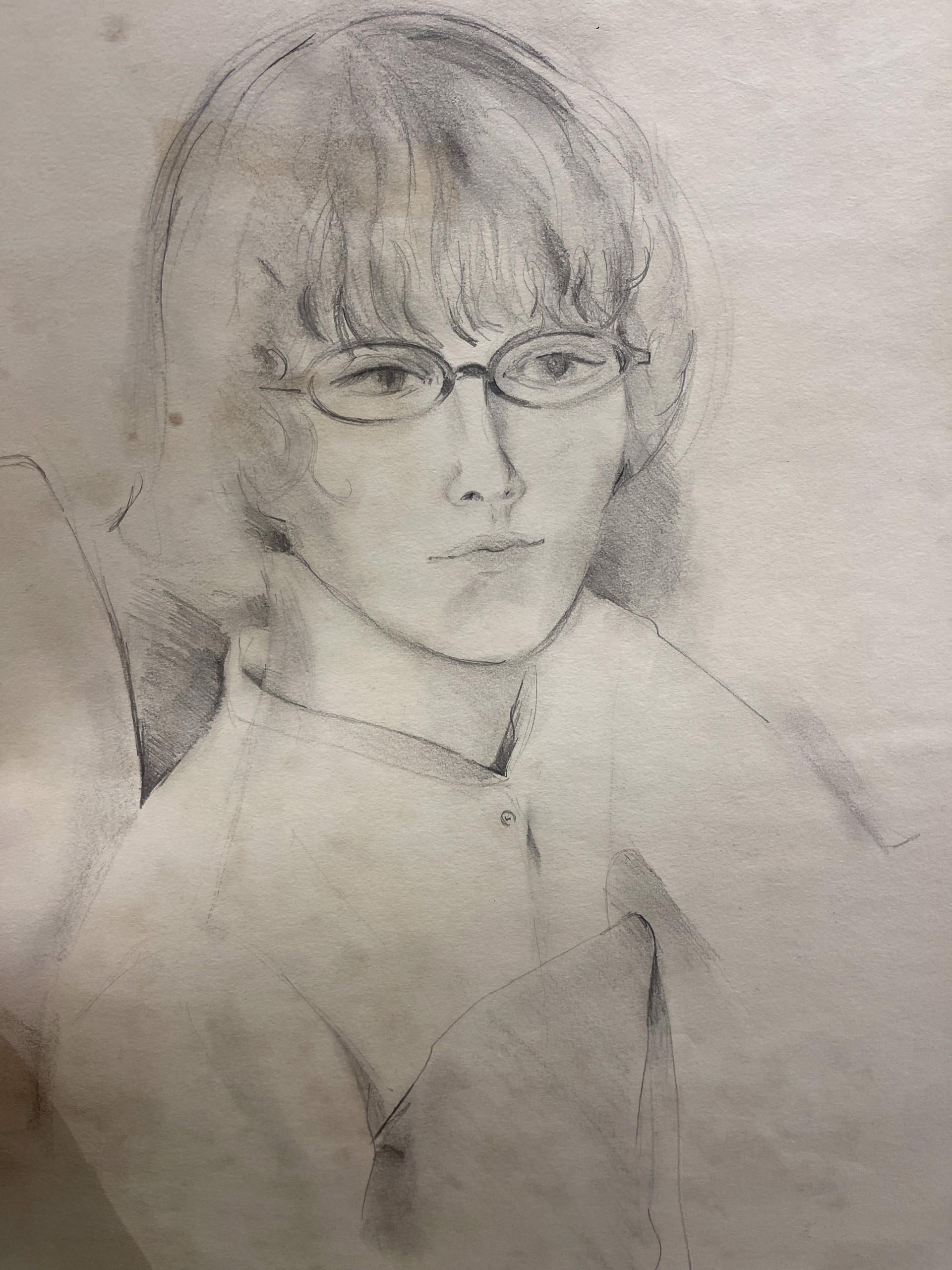 Teenager in Glasses by Shirley Rabe' Masinter