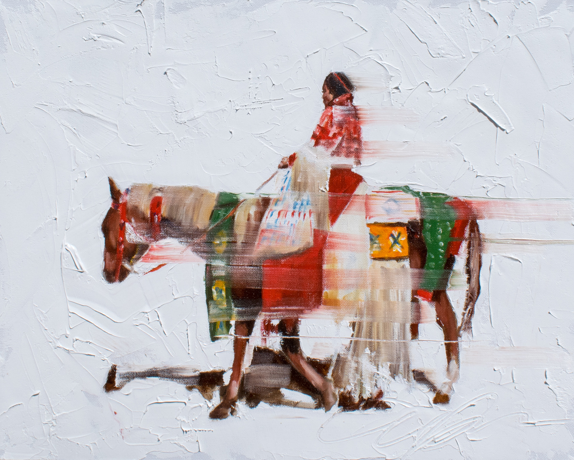 Vanishing Series:  Women's Traditional Horseback on Red, Volume II by Del Curfman