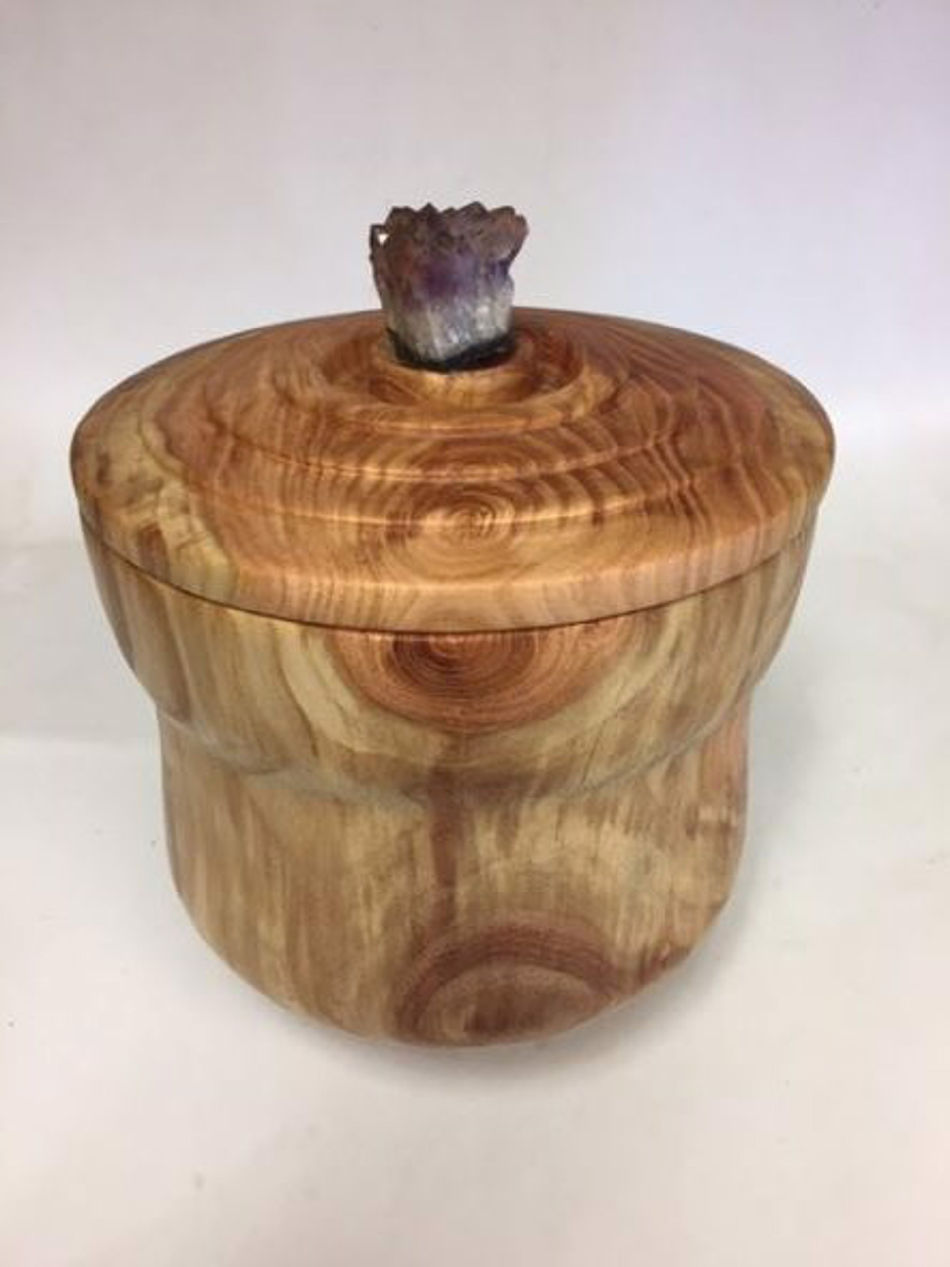 Turned Wood Jar W/Lid 19-42 by Rick Squires