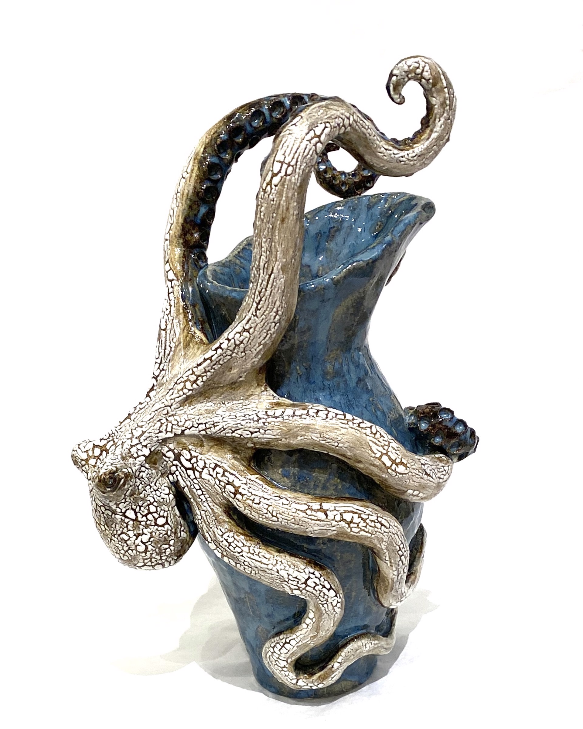 Octopus Pitcher~Ocean Blue by Shayne Greco