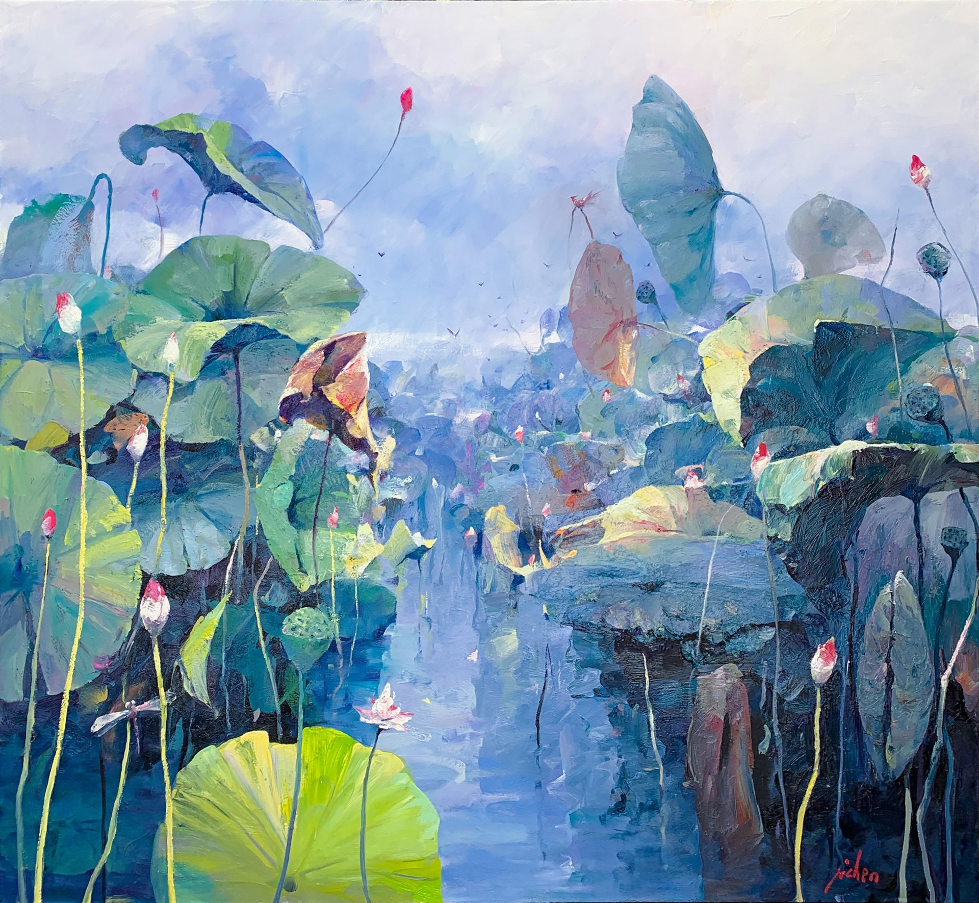 Lotus Pond by Ji Chen