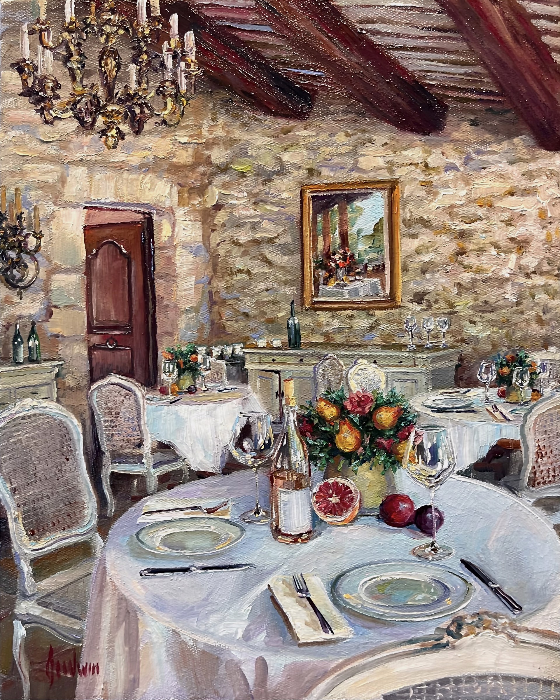 Breakfast at Le Roy Soleil, Provence by Lindsay Goodwin
