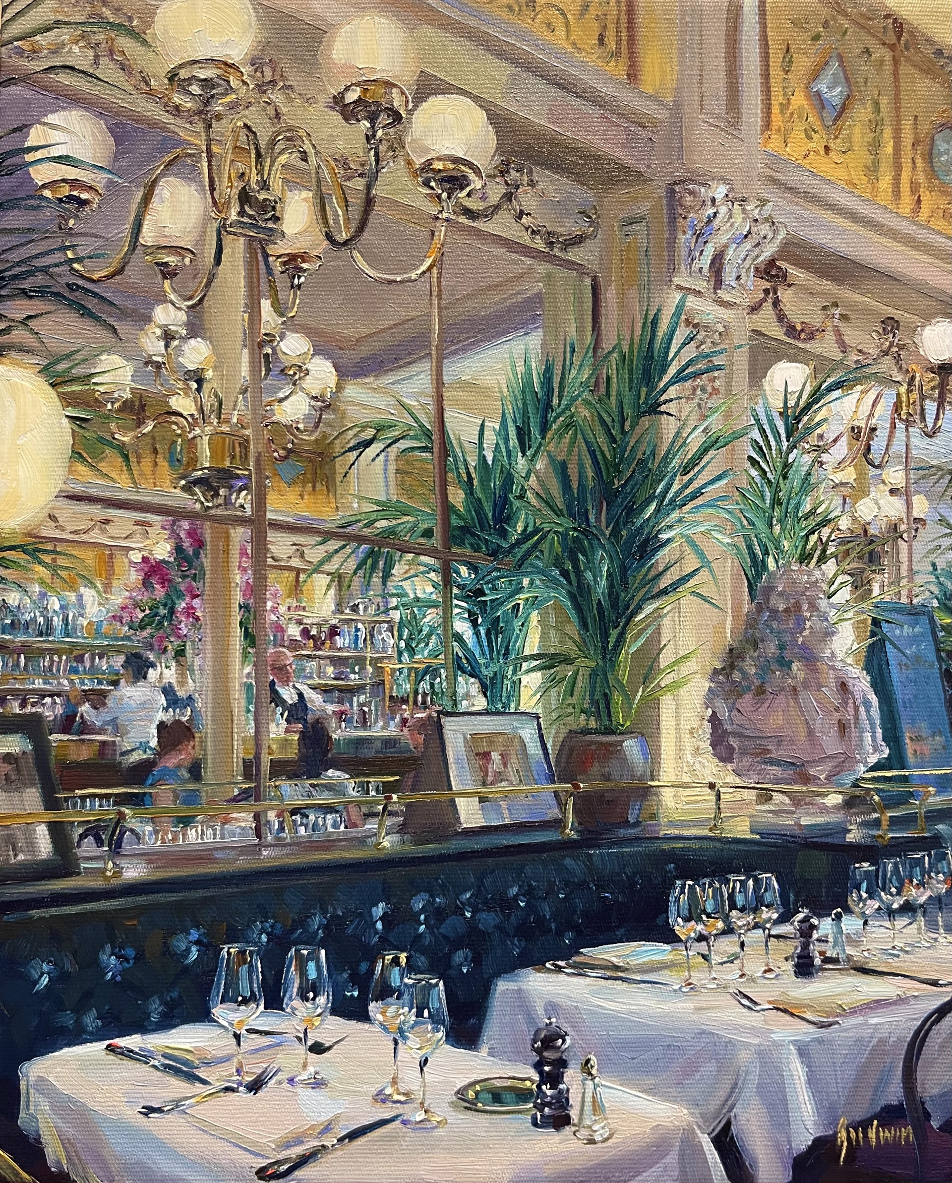 Reflection of the Bar at Le Grand Colbert by Lindsay Goodwin