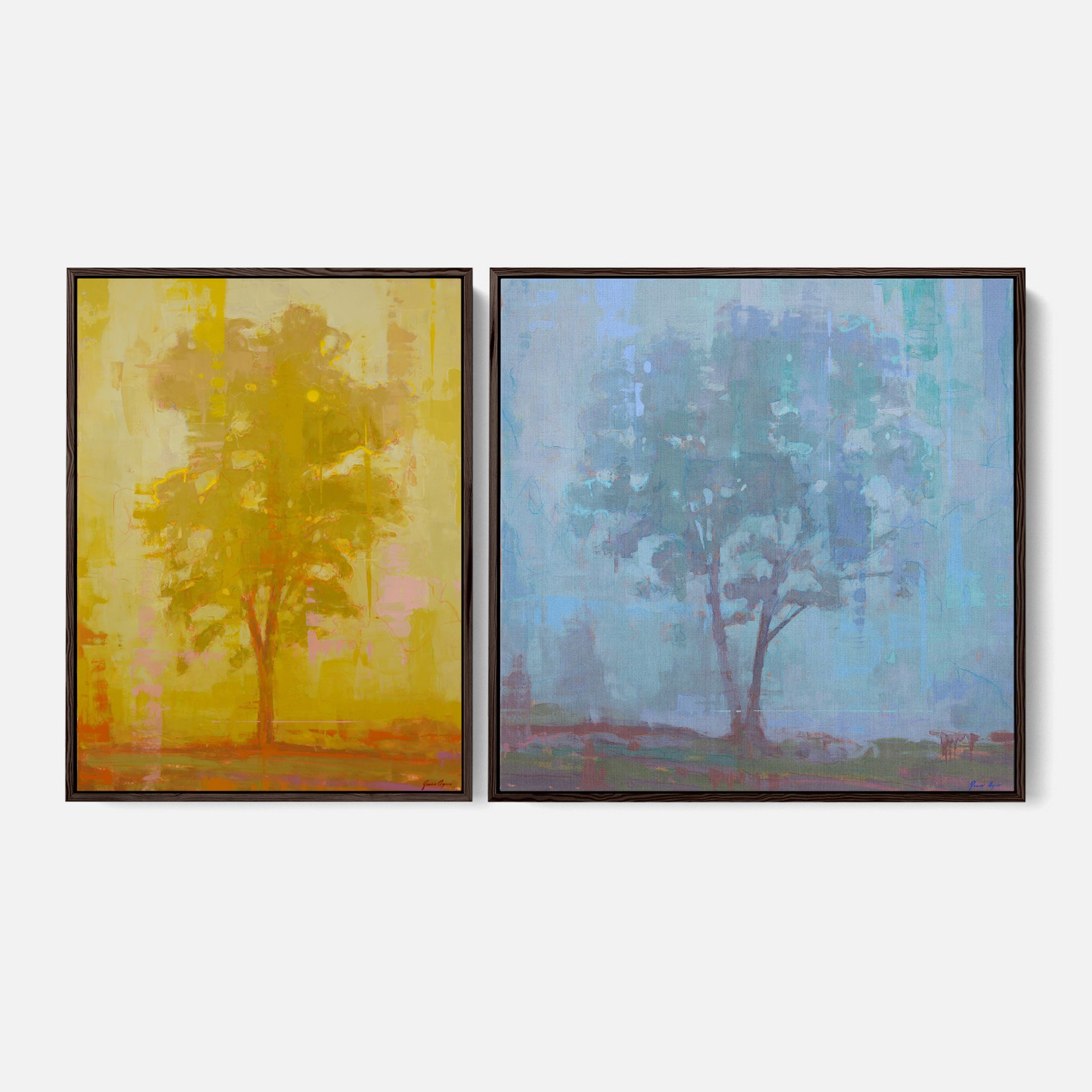 Harmony and Contrast Diptych (can be sold separately) by James Ayers