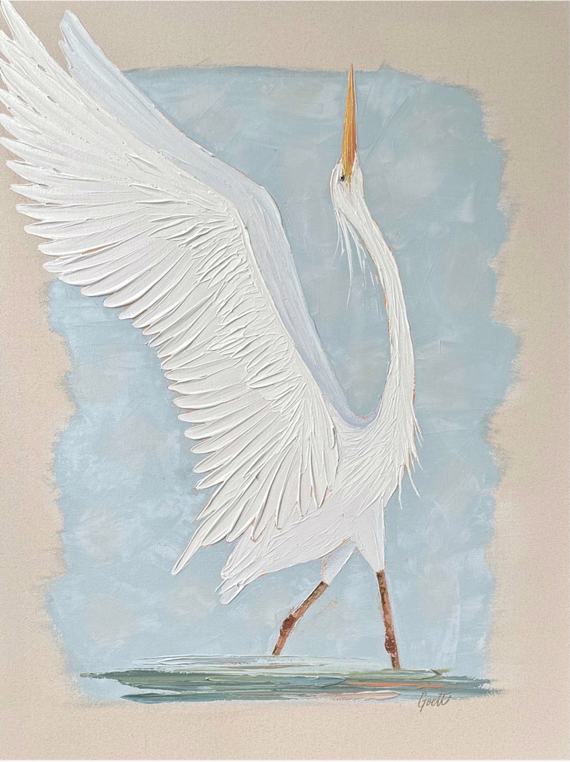 The Waltz of the Egrets (1) by Cecilia Goett