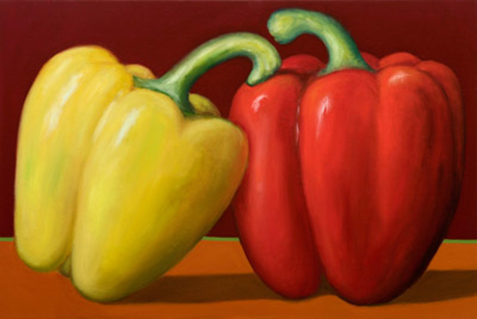 Two Bell Peppers by Bill Chisholm