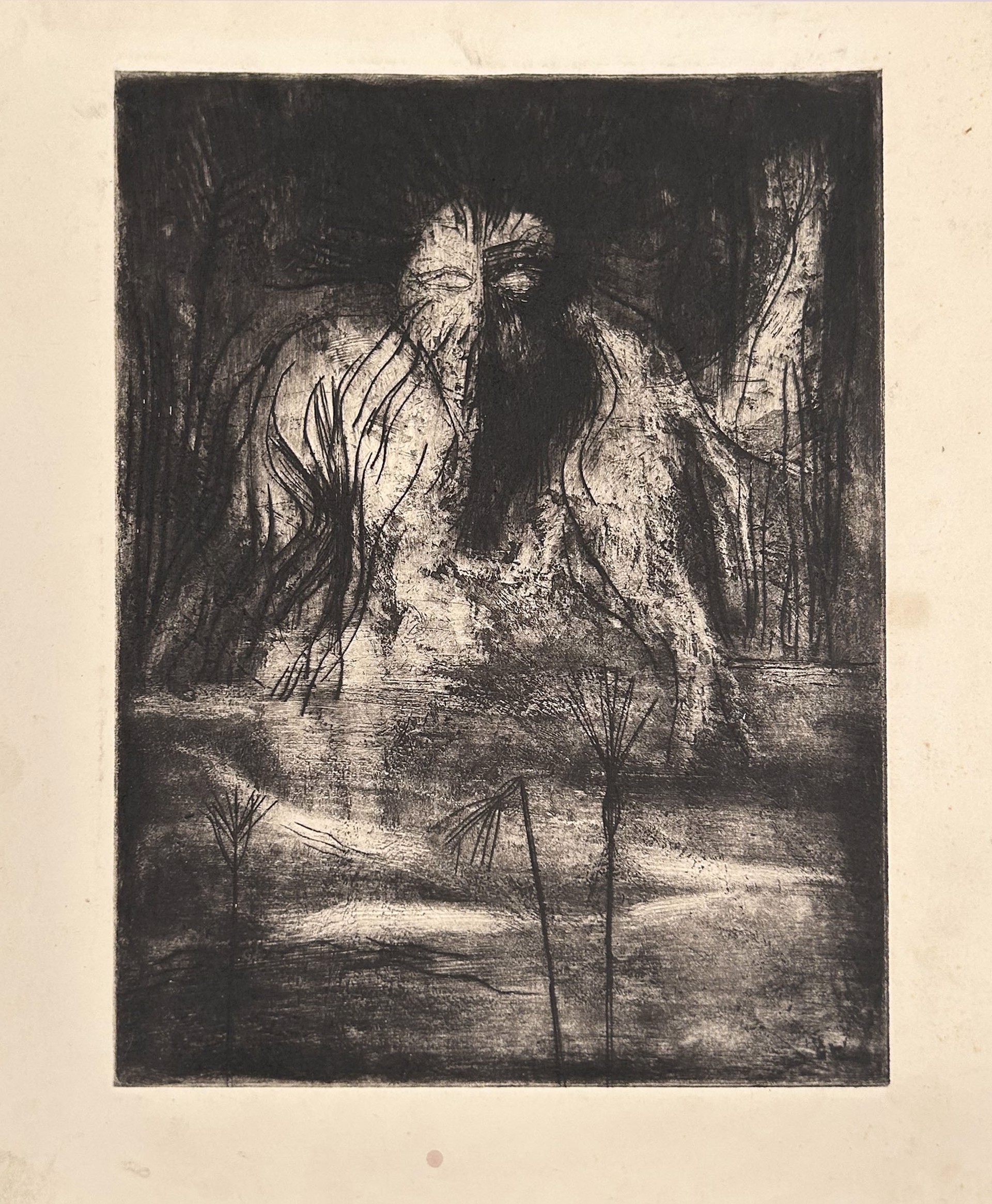 17b. Untitled (River Spirit- State II?) by Bill Reily - Prints