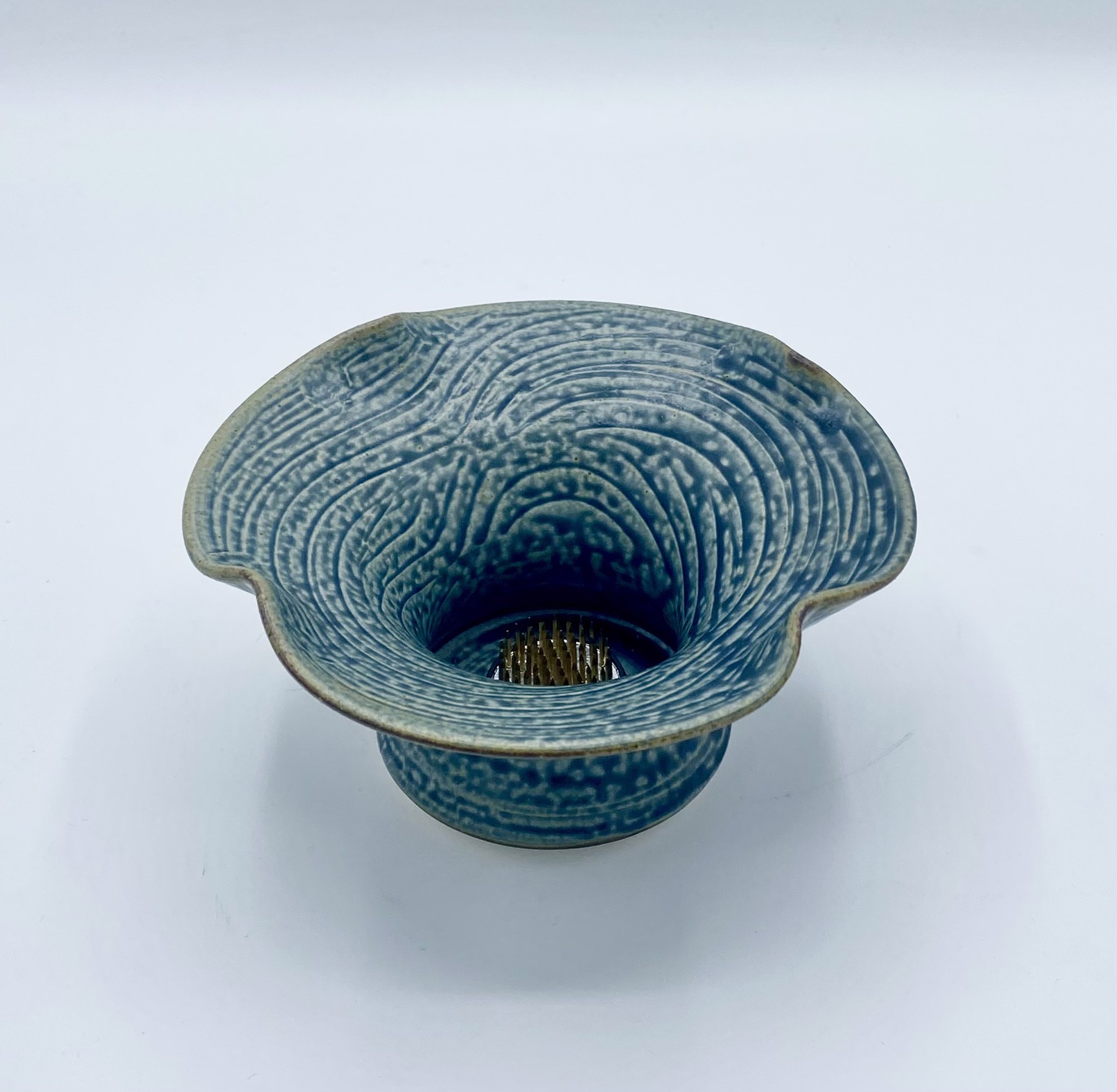 Ikebana Vase Frog 4 by J. Wilson Pottery