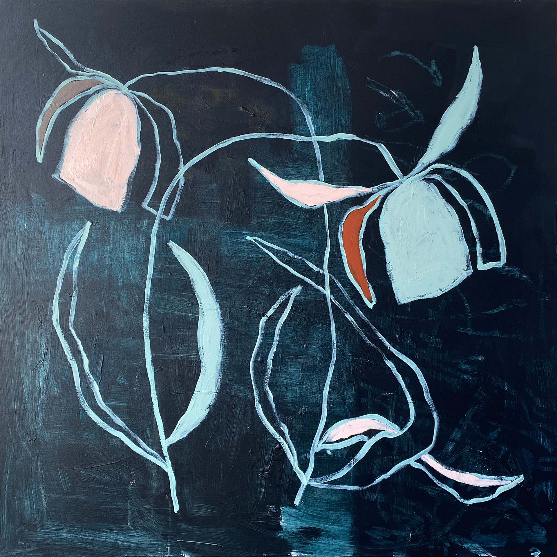 Large Midnight Tulips by Amy Stone