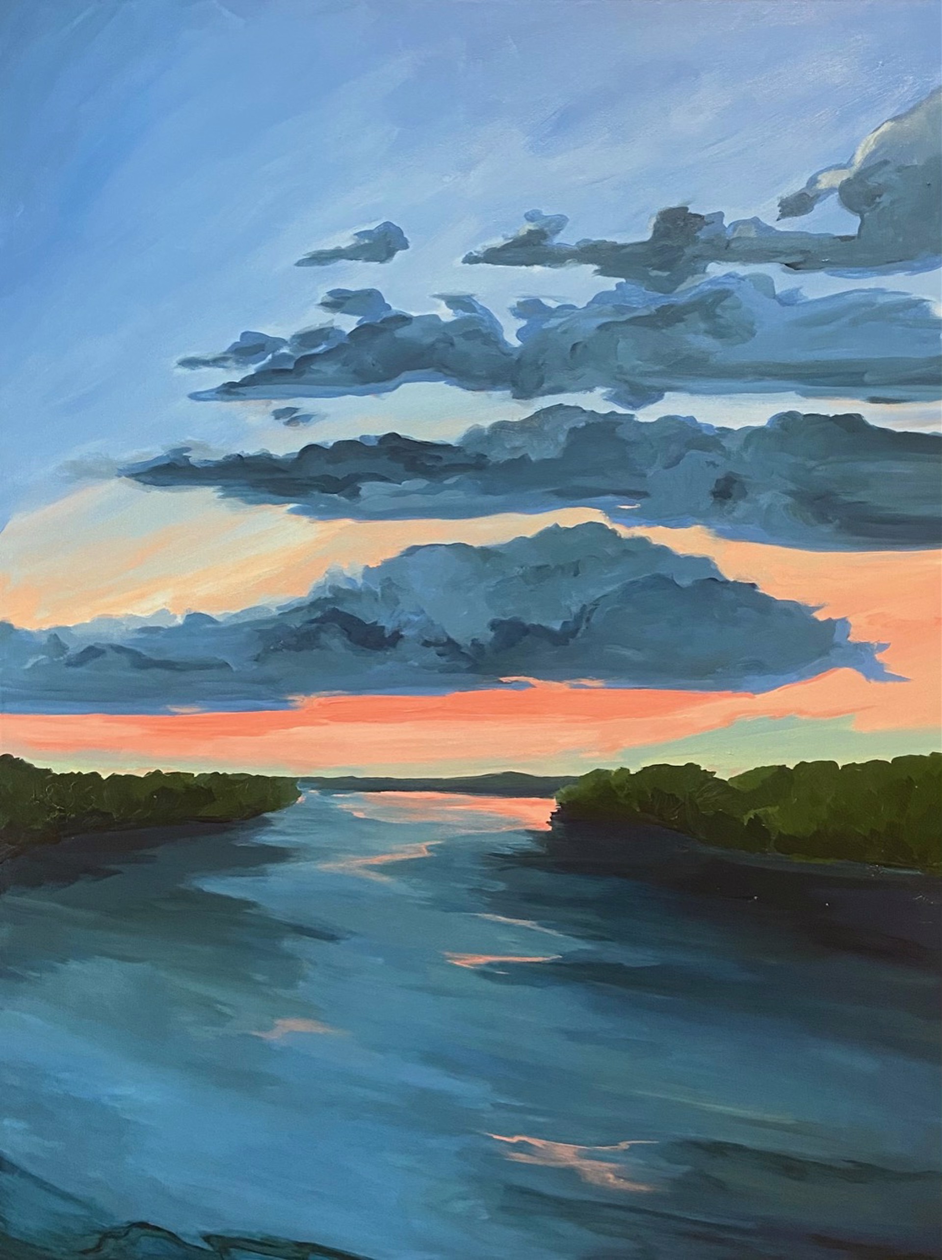 Evening On KS River by Dianna Bartel