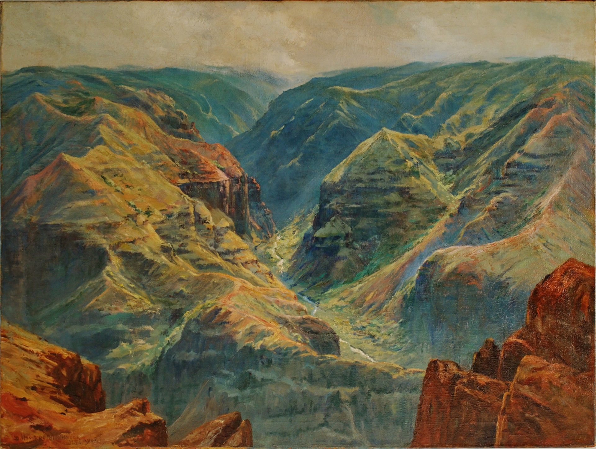 Waimea Canyon Viewed from the  Lookout by D. Howard Hitchcock