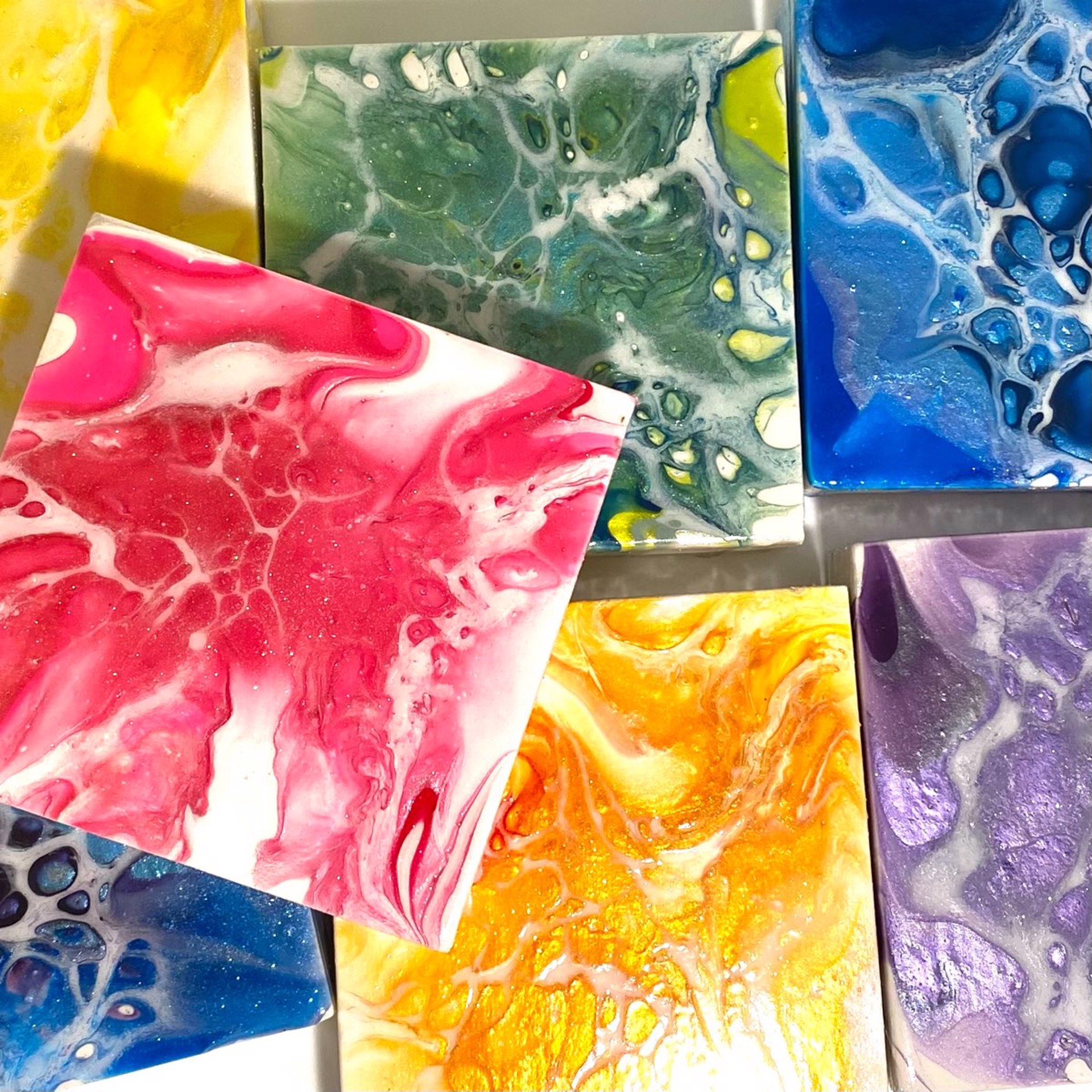 Poured Acrylic Minis ~ Various by Samantha Long