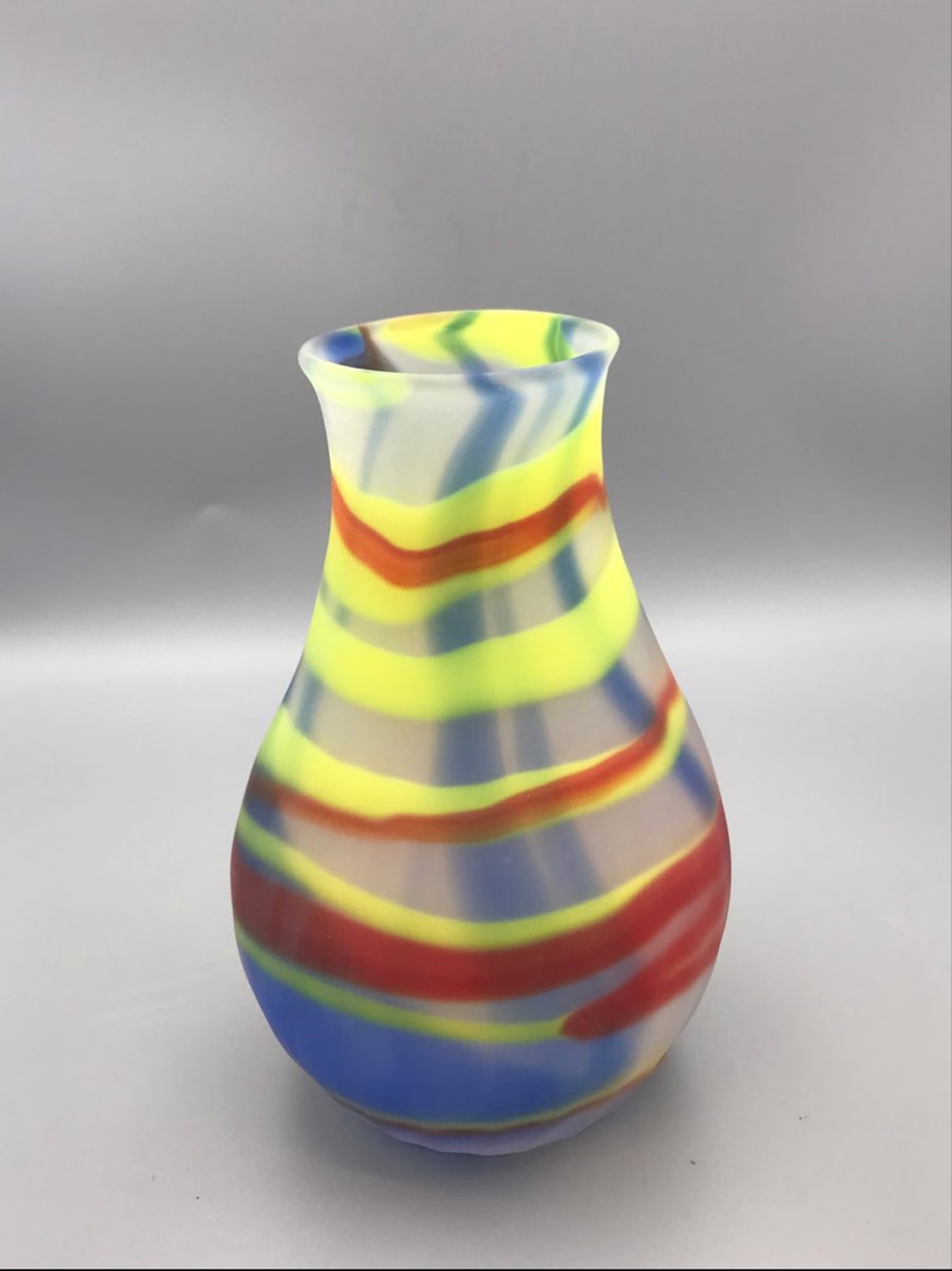 Blue, Yellow, Green, Red Vase by Rene Culler