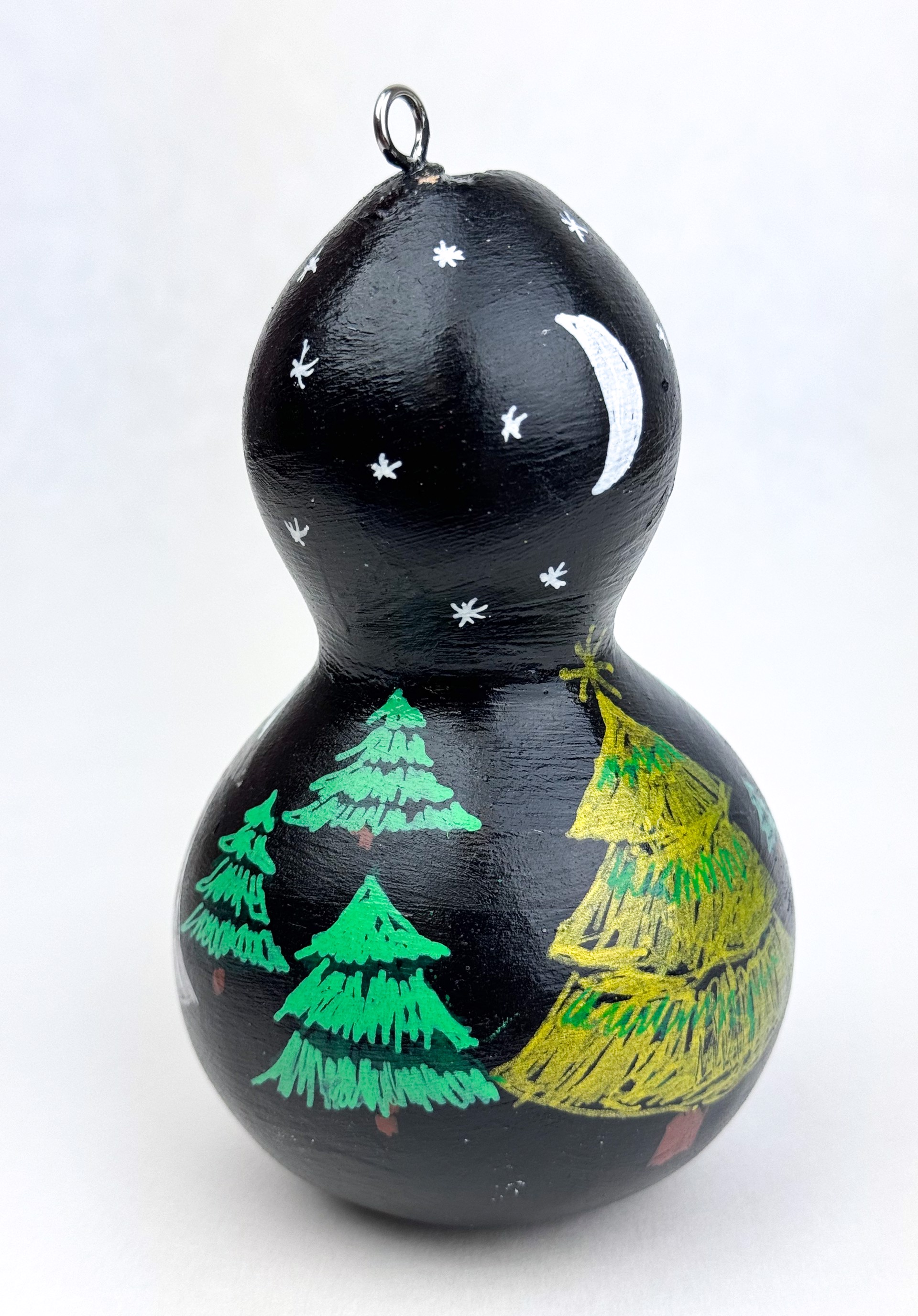 Silver and Gold Under the Moon (ornament) by Toni Lane