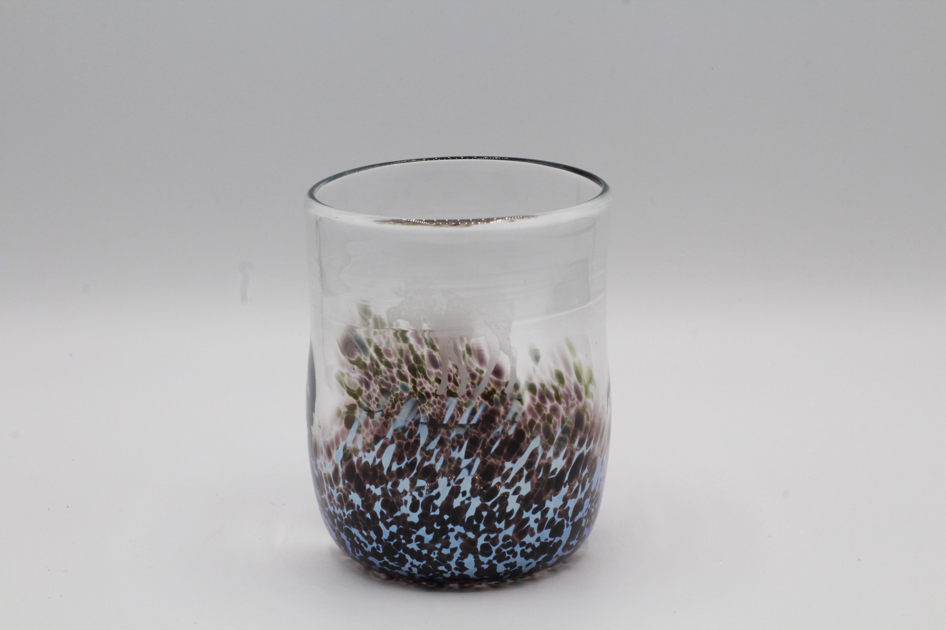 Mountain Goat Hand Blown Glass Cup by Katie Sisum