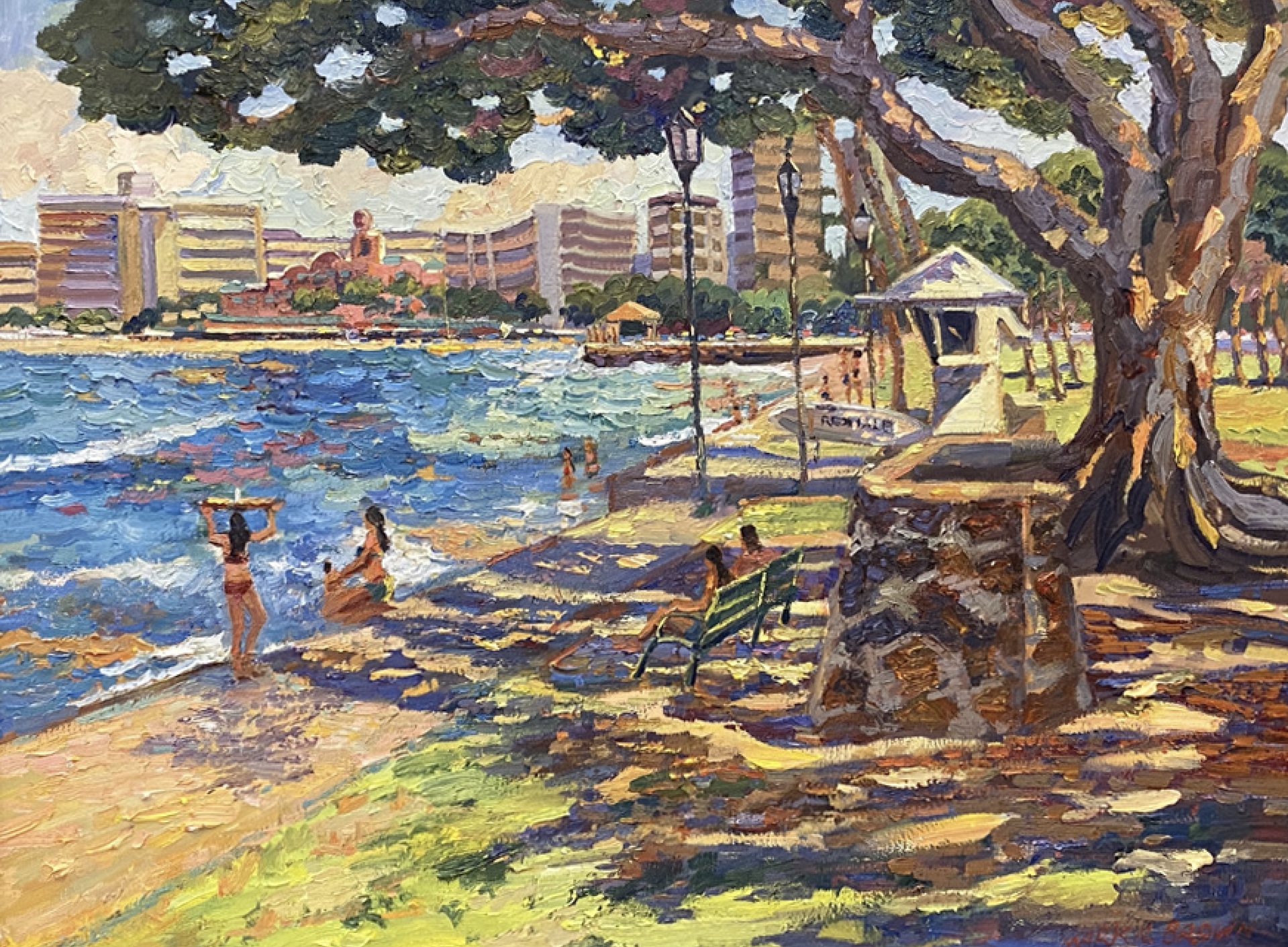 Public Beach Waikīkī by Mark Brown