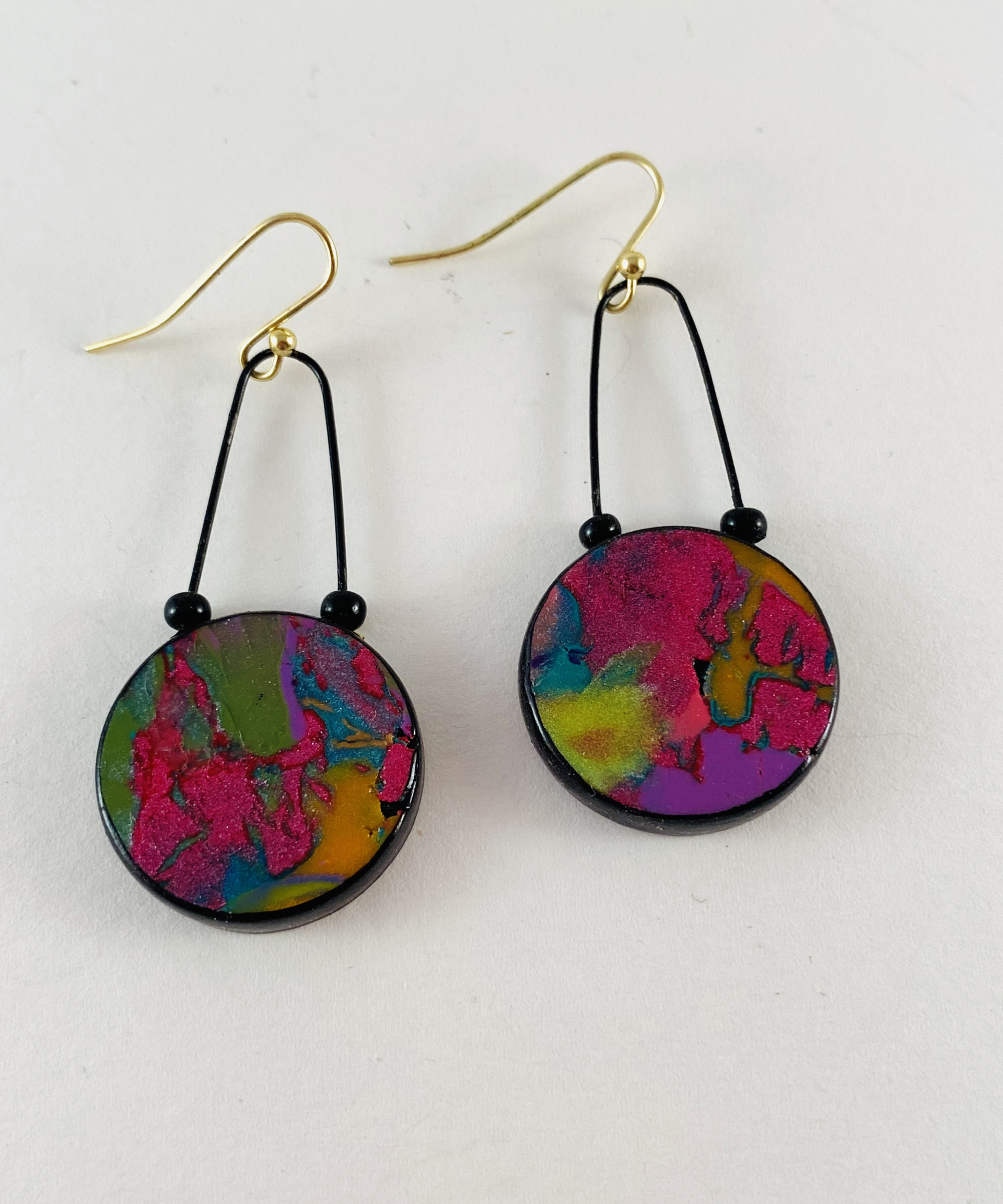 Shimmer Abstract Earrings 2u by Nancy Roth
