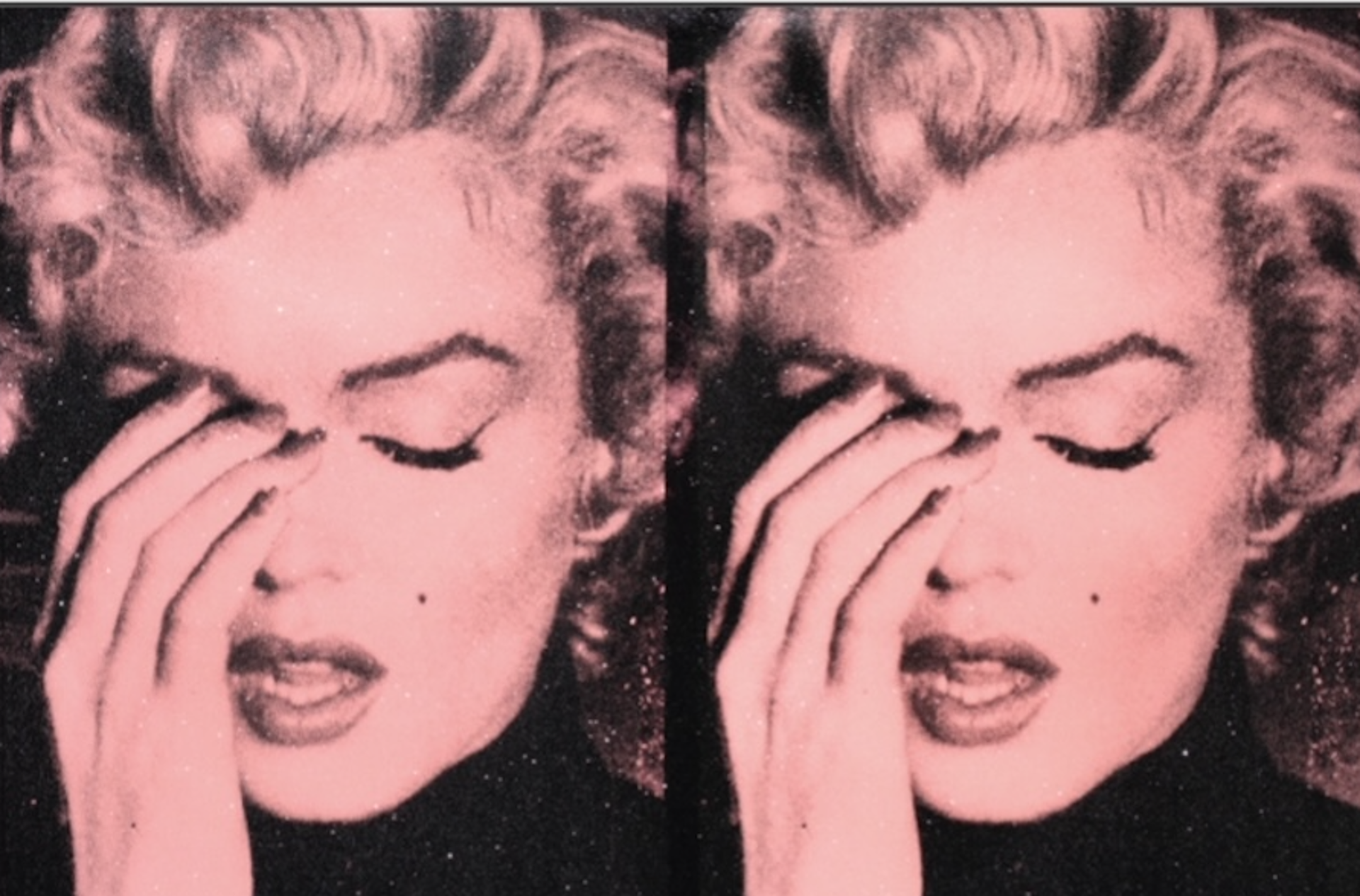 Crying Marilyn Diptych - Star Pink by Russell Young