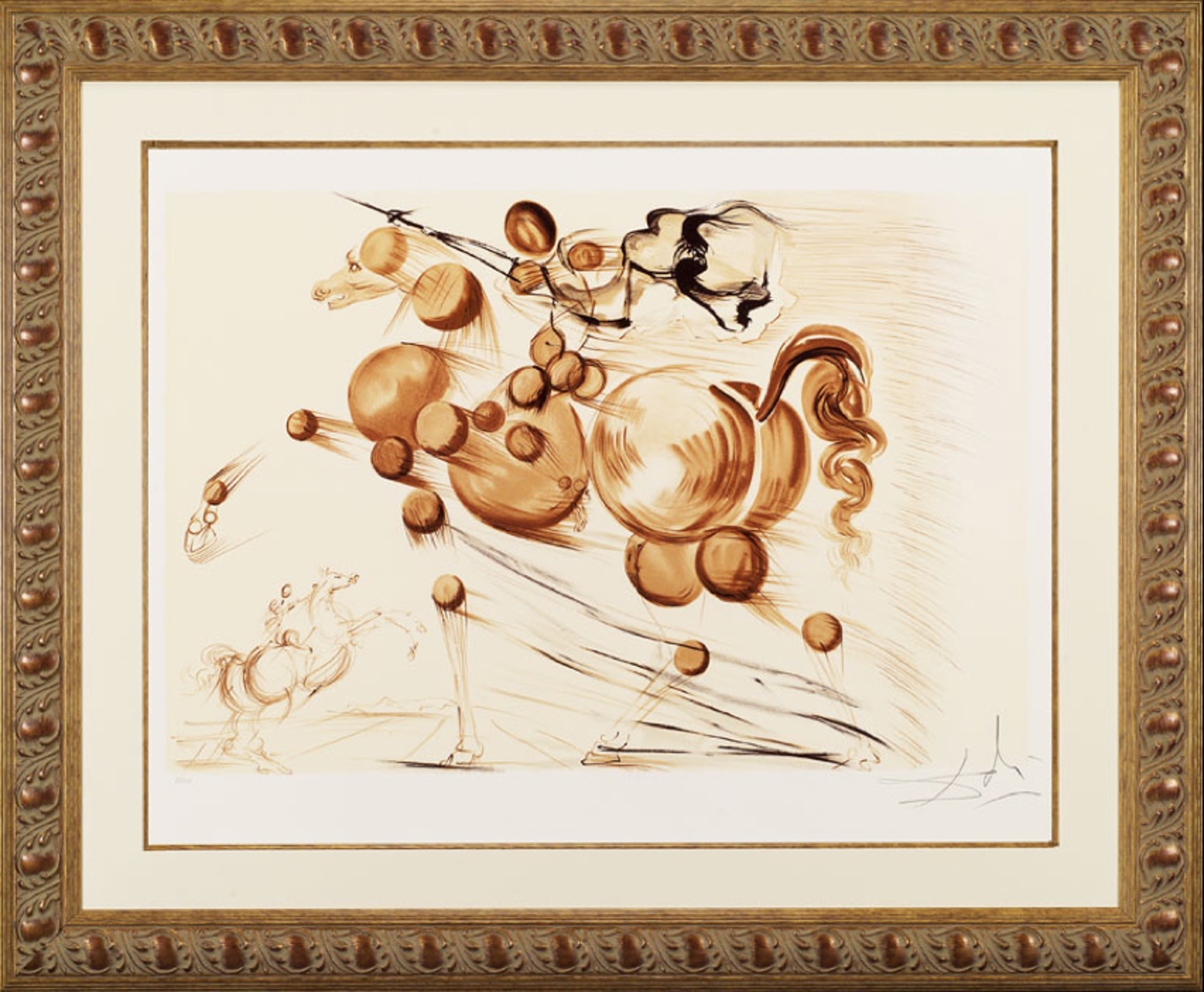 “Spectral Horse” Hand Signed Lithograph by Salvador Dali