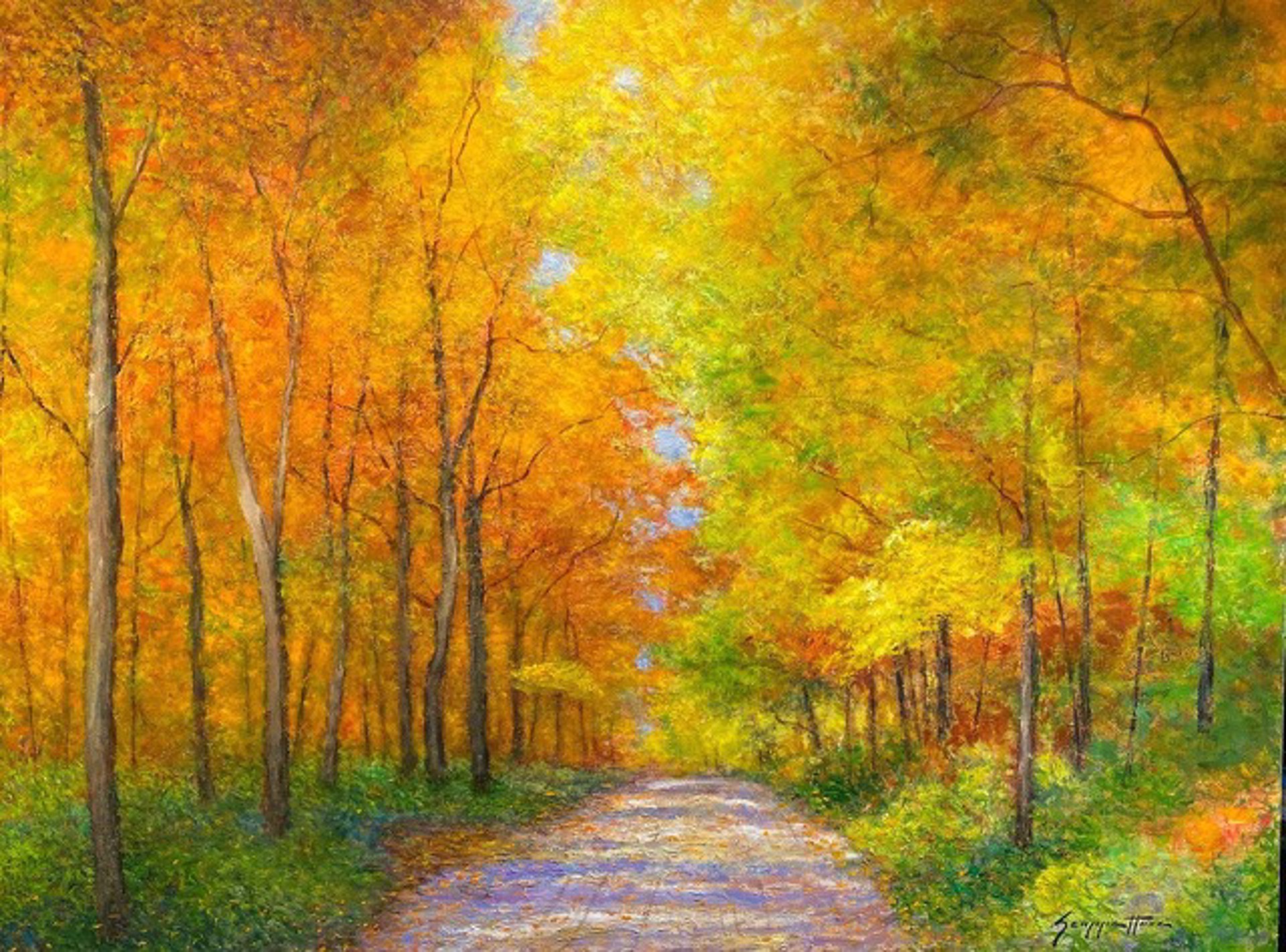 Autumn Lane by James Scoppettone