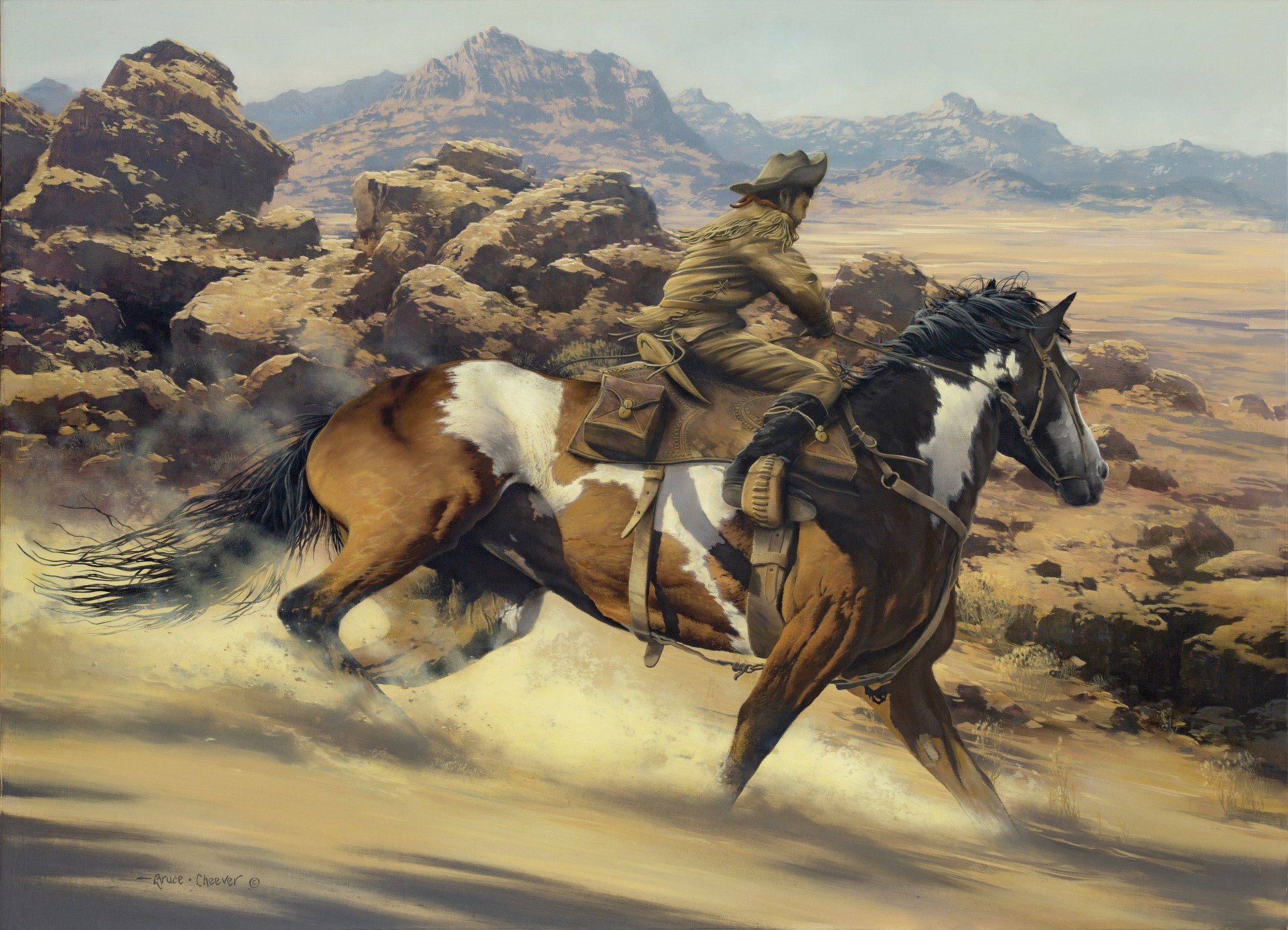Descent of Lookout Pass...Pony Express by Bruce Cheever
