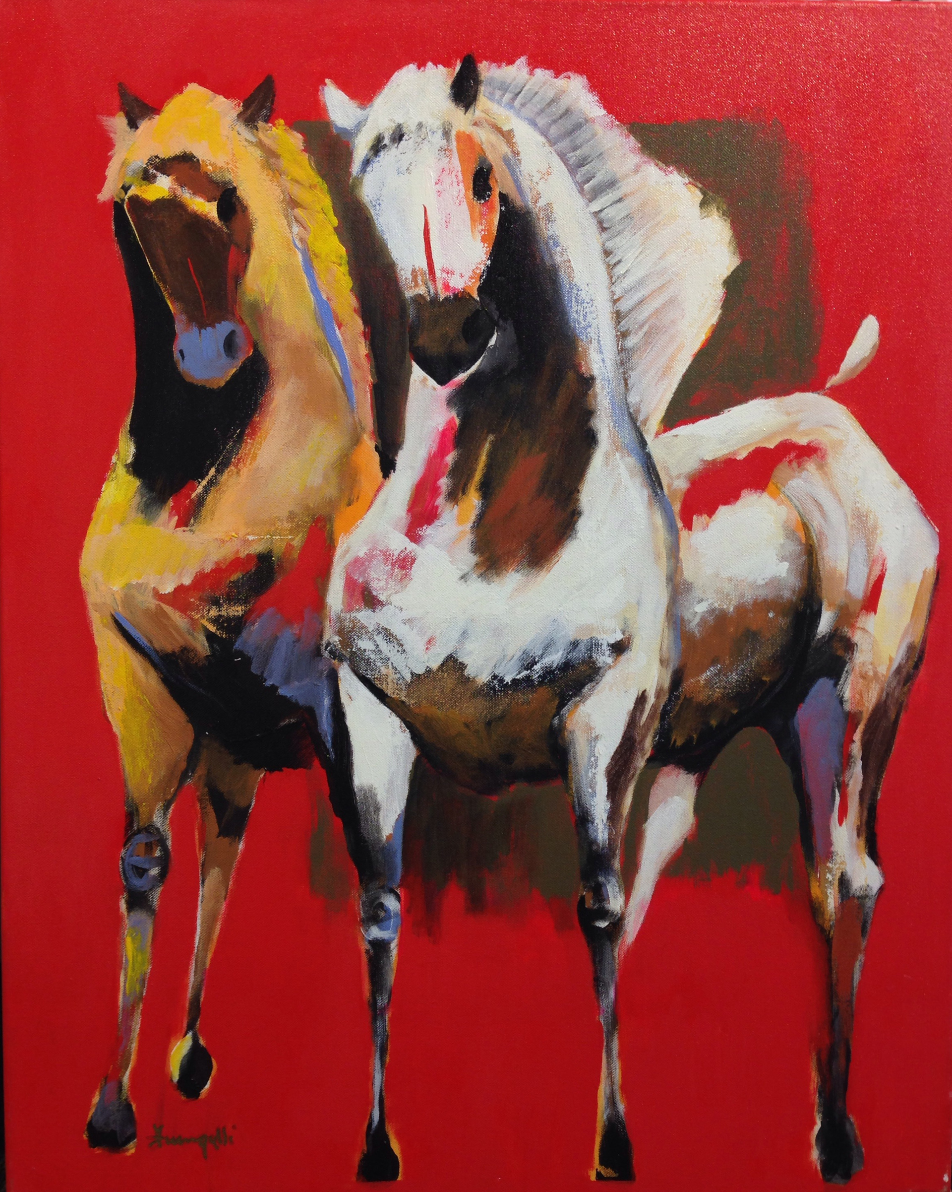 Two Horses by Luigi Fumagalli