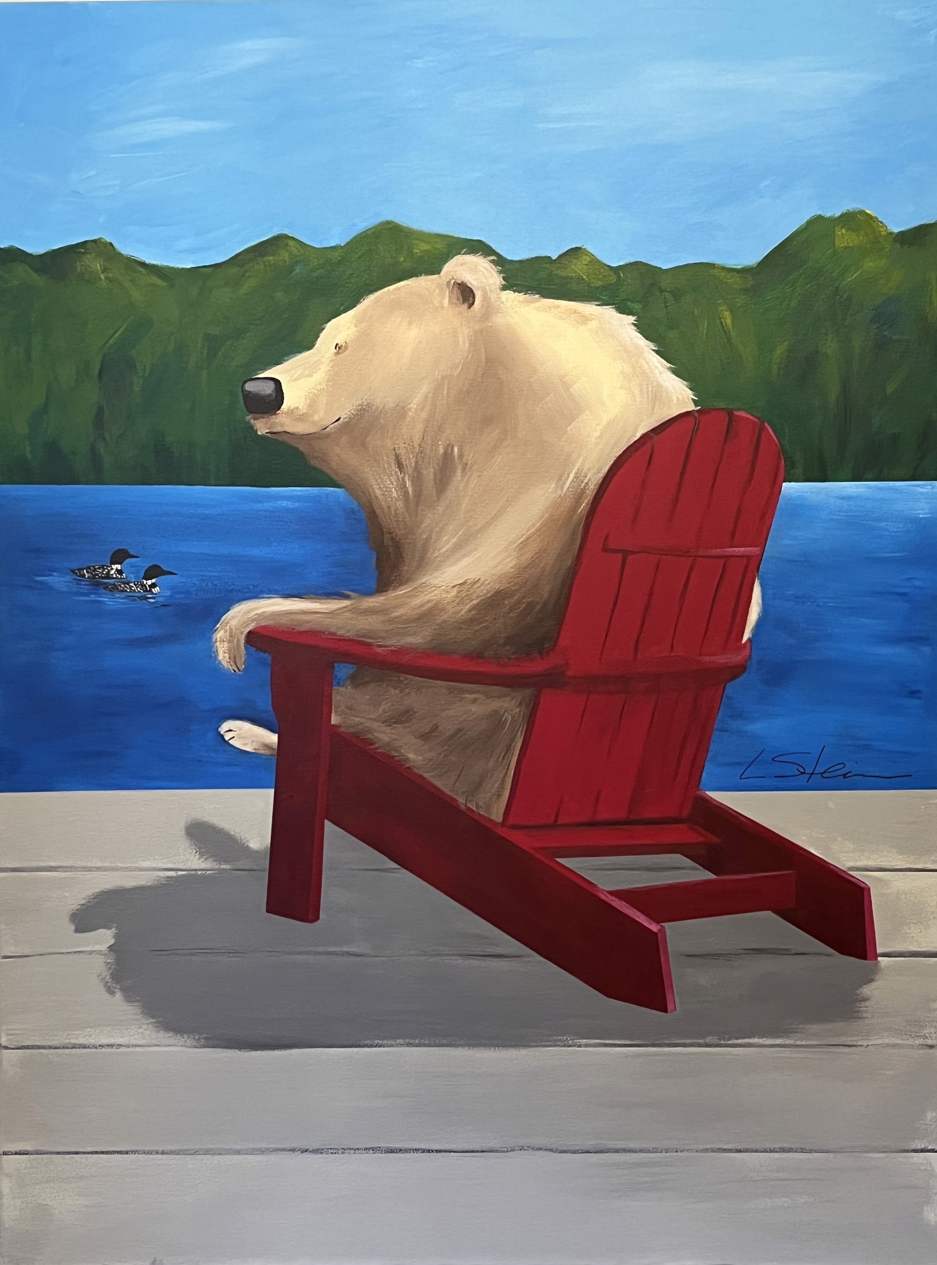 BEAR NAKED AT THE LAKE by Laurie Stein