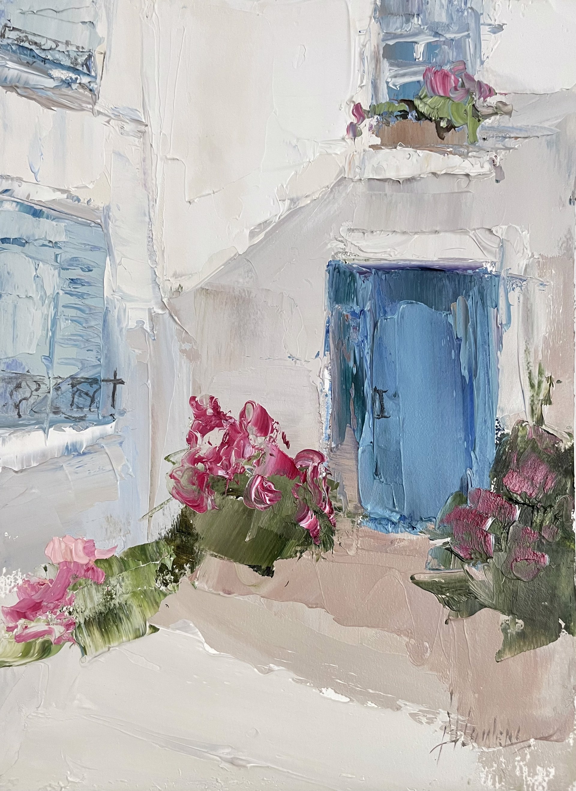 Blue Door in France by Barbara Flowers