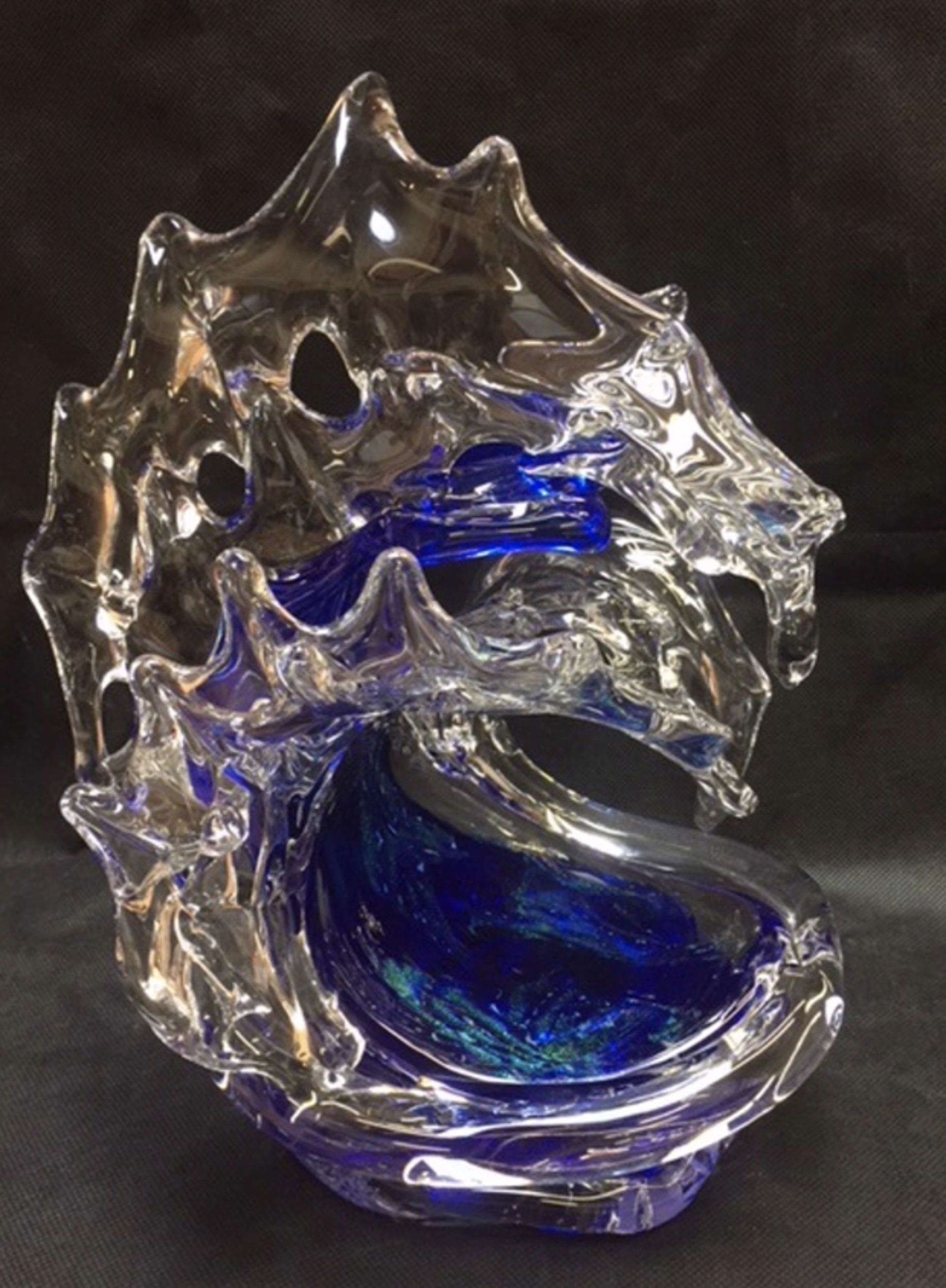 Double Tsunami Wave Cobalt Medium by David Wight