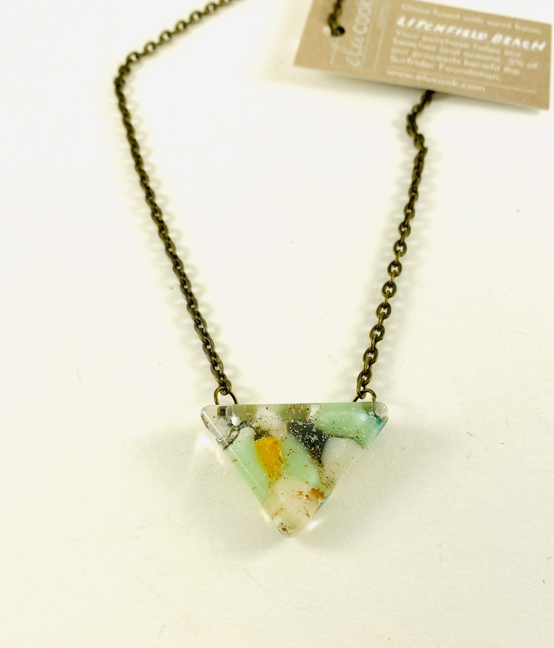 Mini Triangle Necklace 16" chain, 4b by Emily Cook